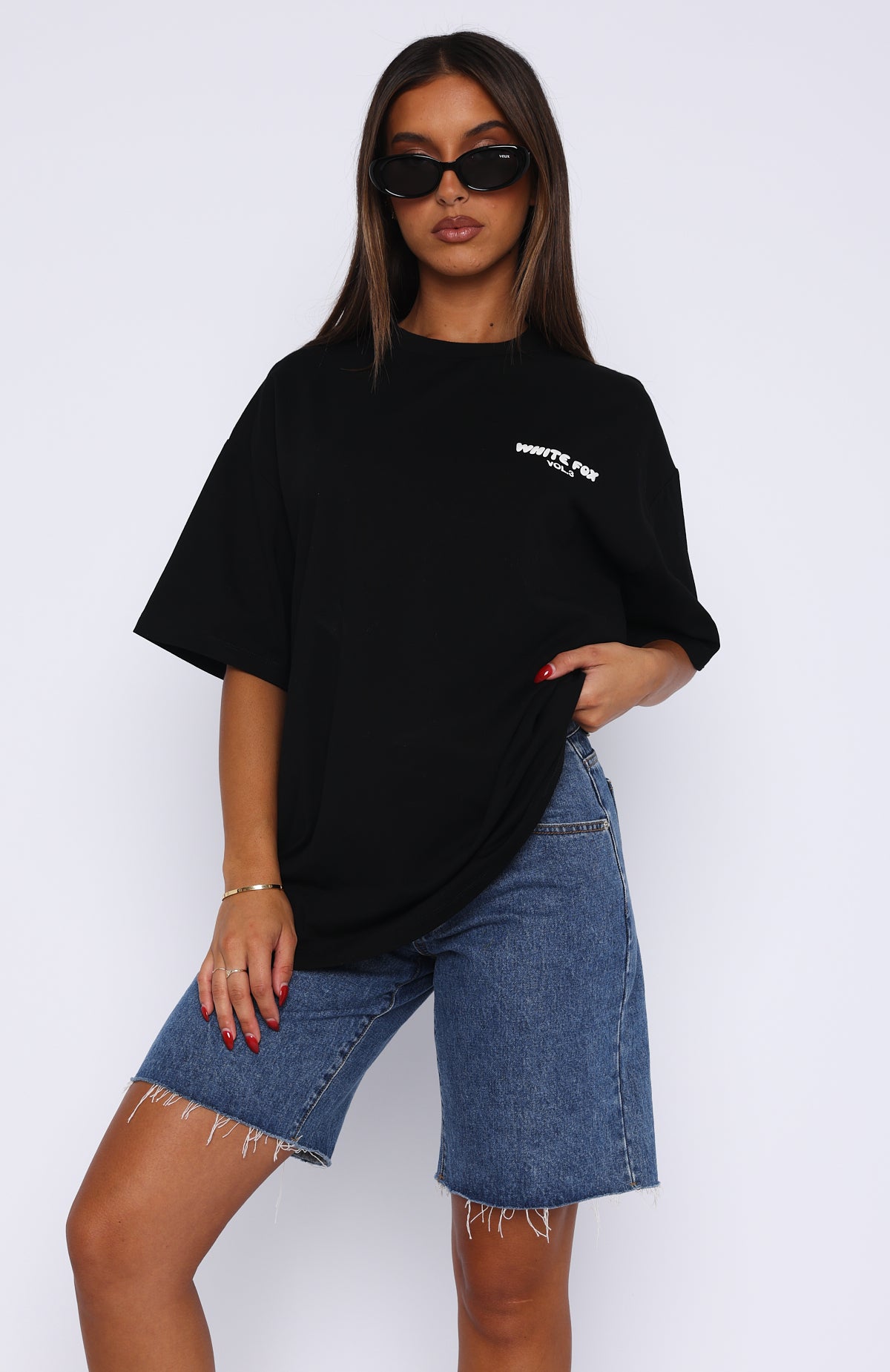 Offstage Back Graphic Oversized Tee Volcanic