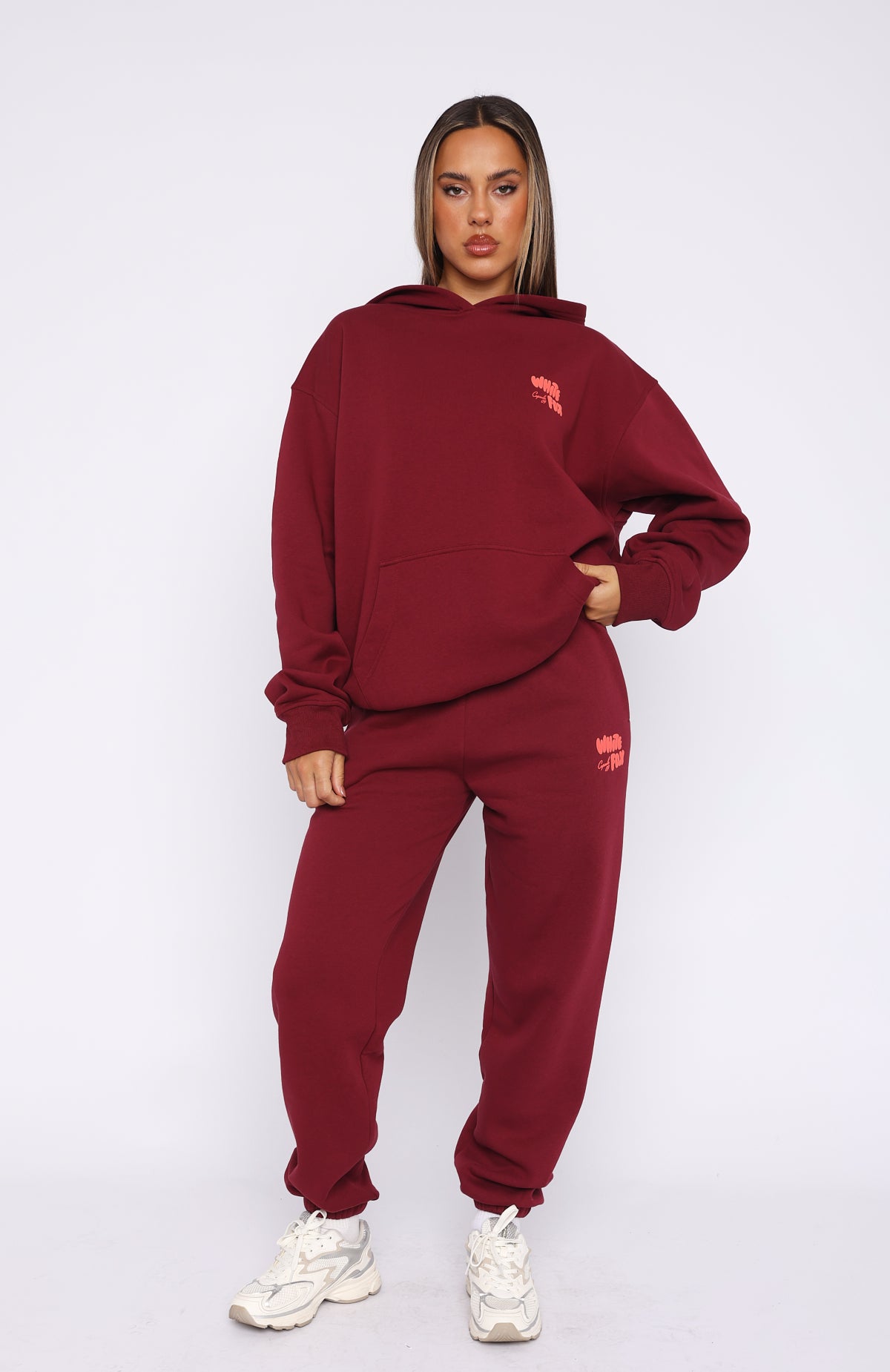 Capsule 9 Star Of The Moment Sweatpants Burgundy | White Fox Boutique