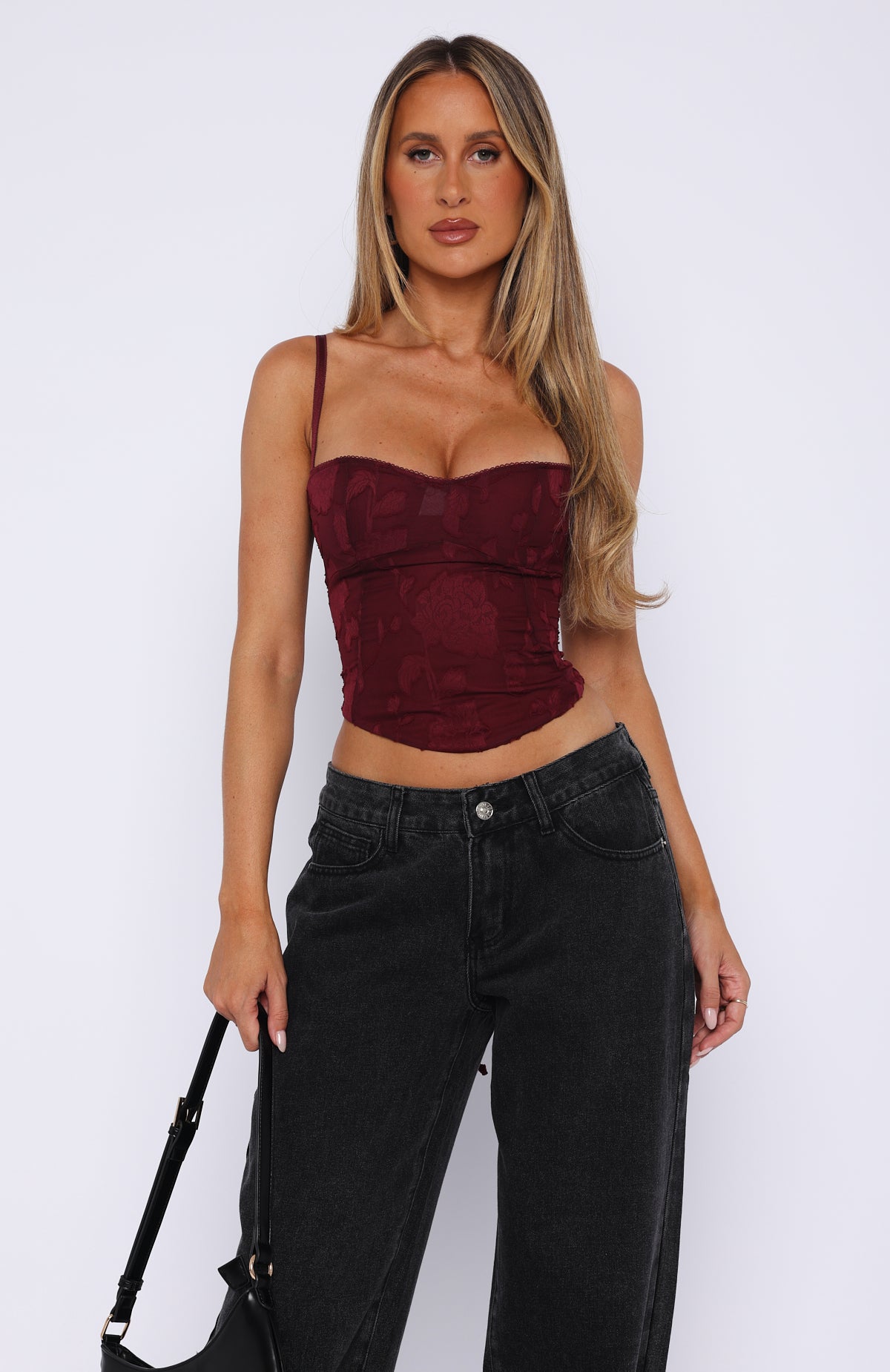 Broken Dreams Bustier Wine | White Fox Boutique