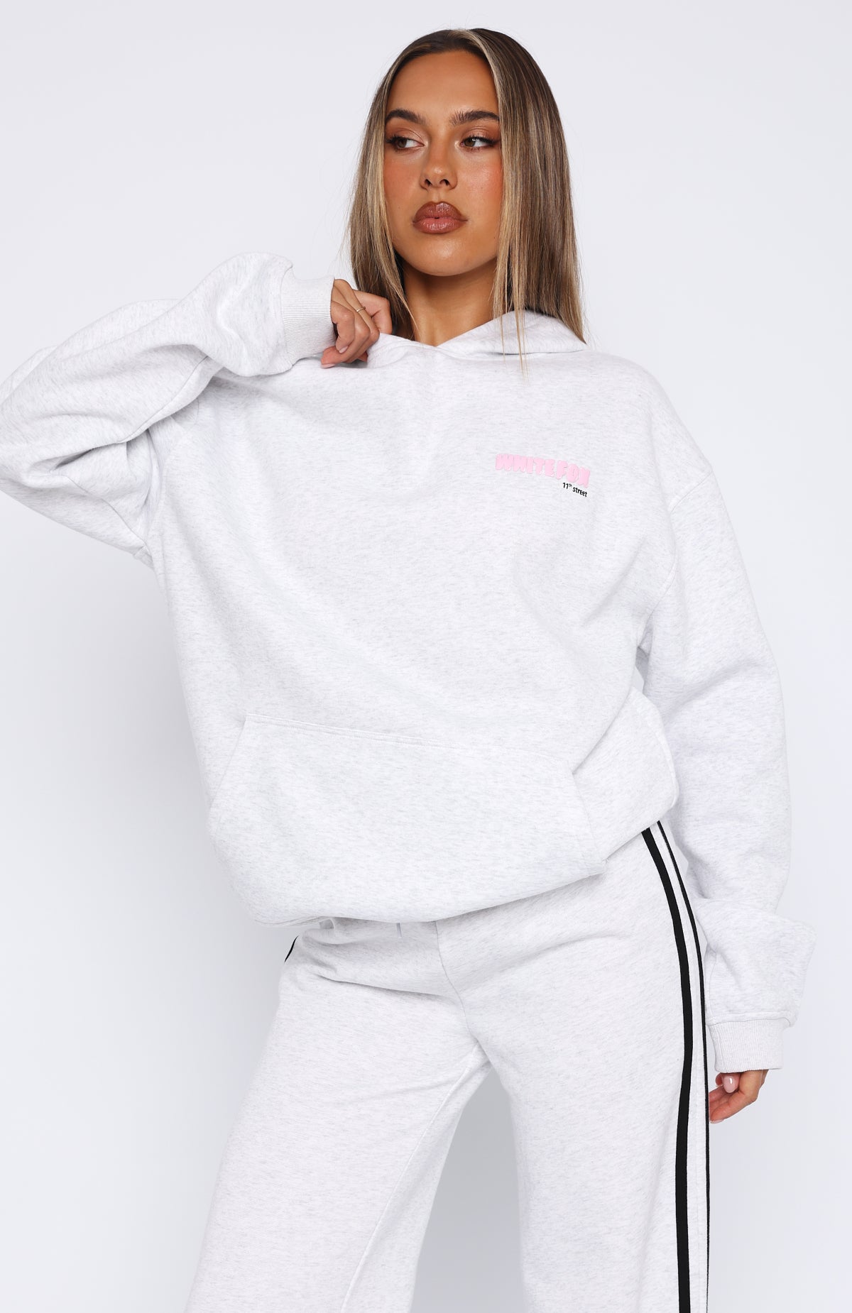 11th Street City Girl At Heart Oversized Hoodie Cherry Glaze