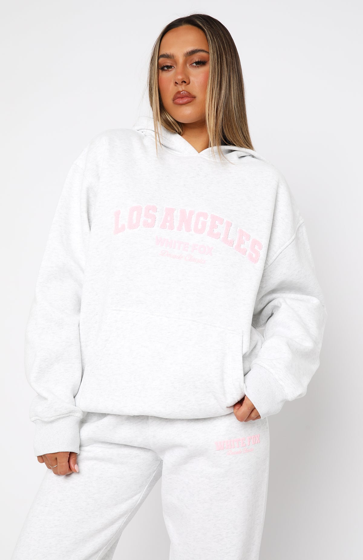 Decade Classics Global Oversized Hoodie Grey Marle | White Fox Boutique