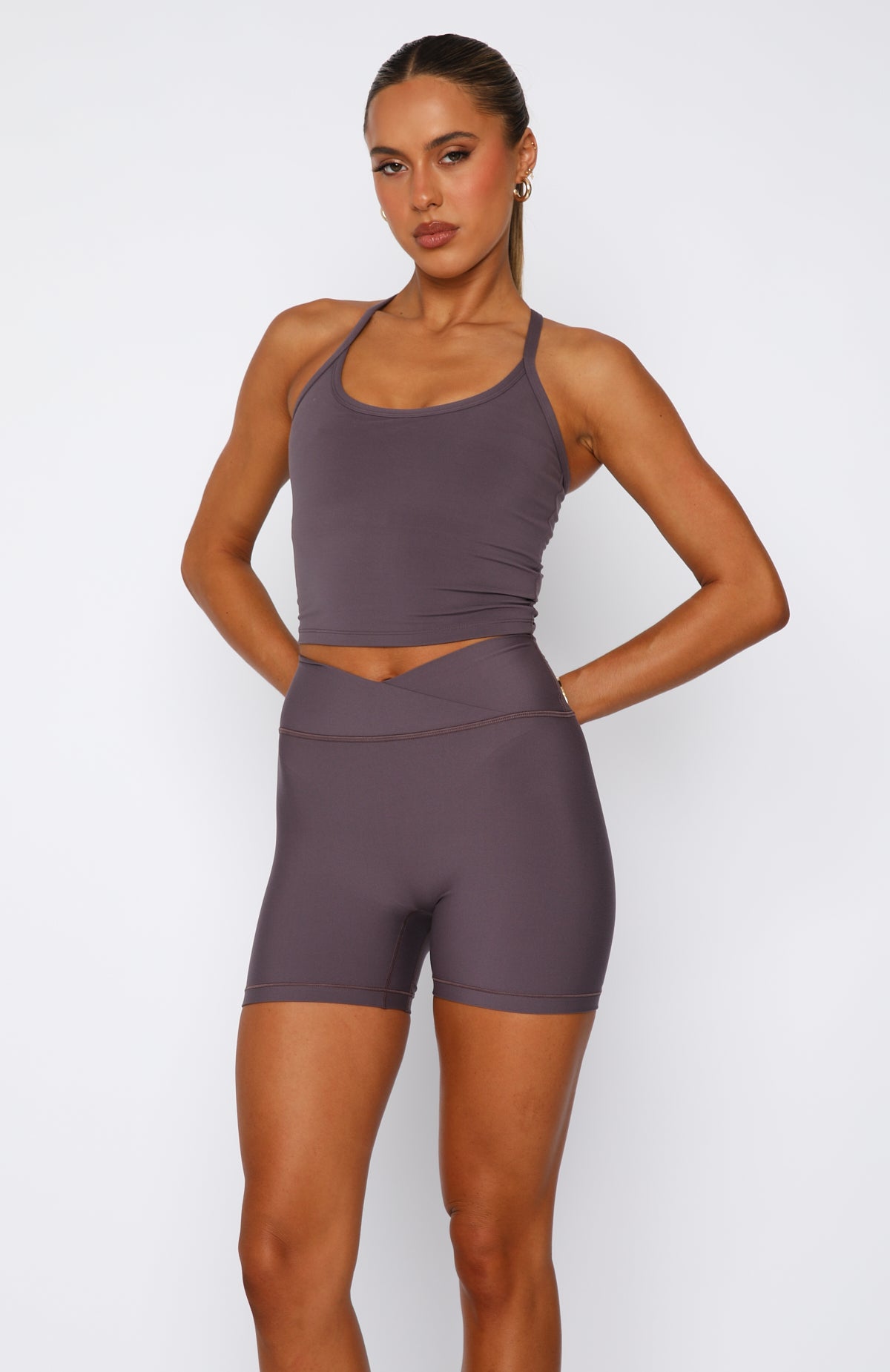 Balance High Waisted Shorts Haze | White Fox Boutique