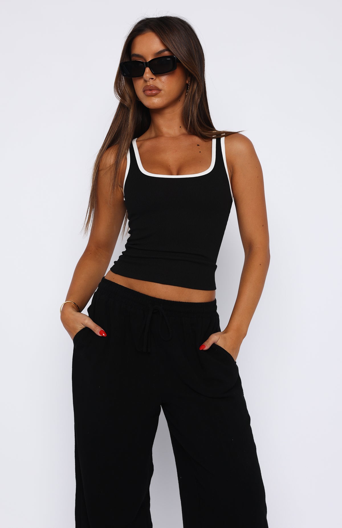 2 Pack Tank Top Black White