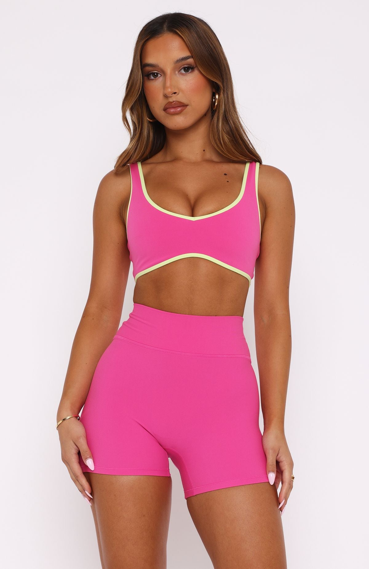 I'll Prove It Sports Crop Bubblegum/Citrus | White Fox Boutique