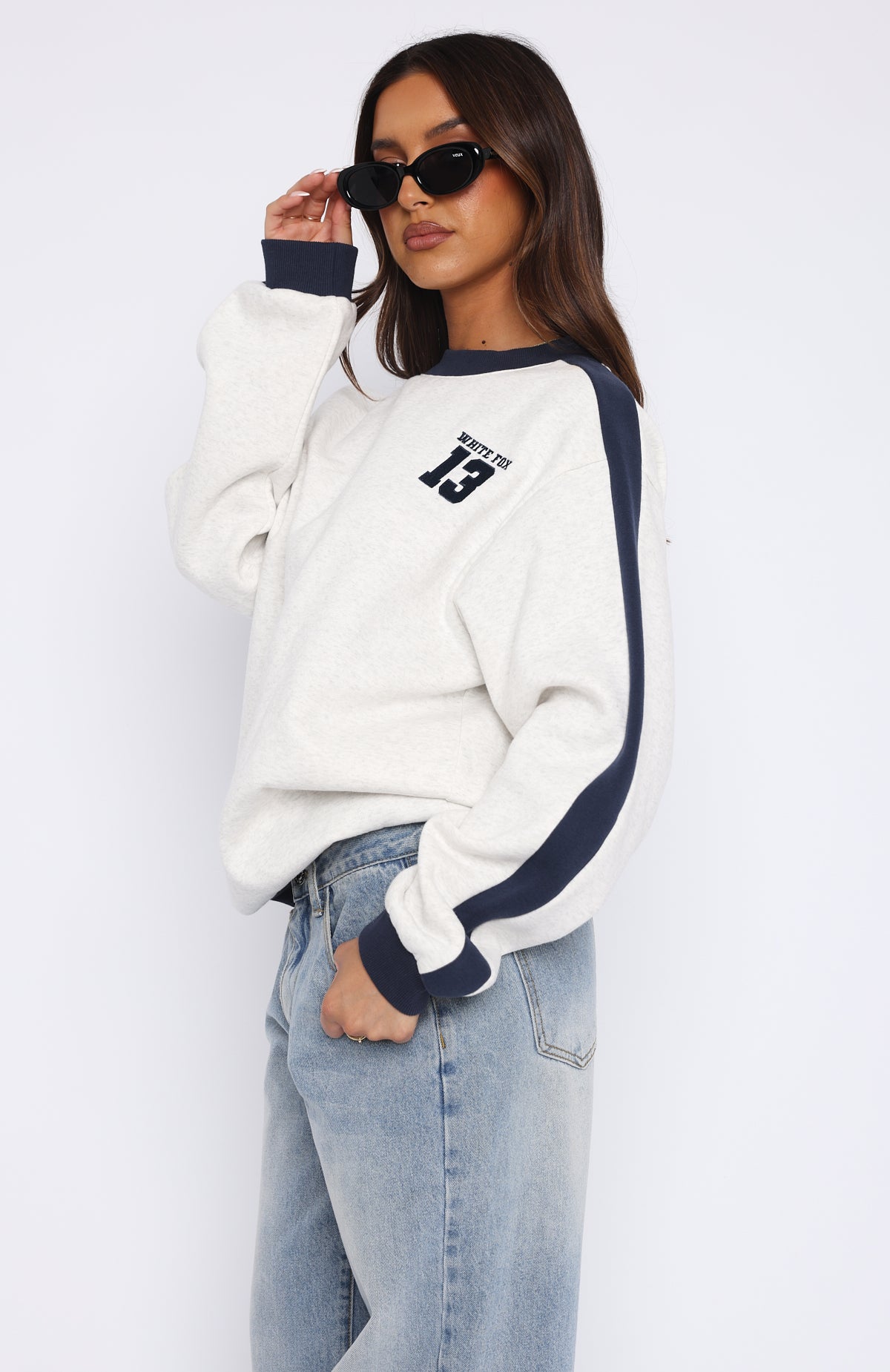 Let's Get Cosy Knit Sweater Grey Marle
