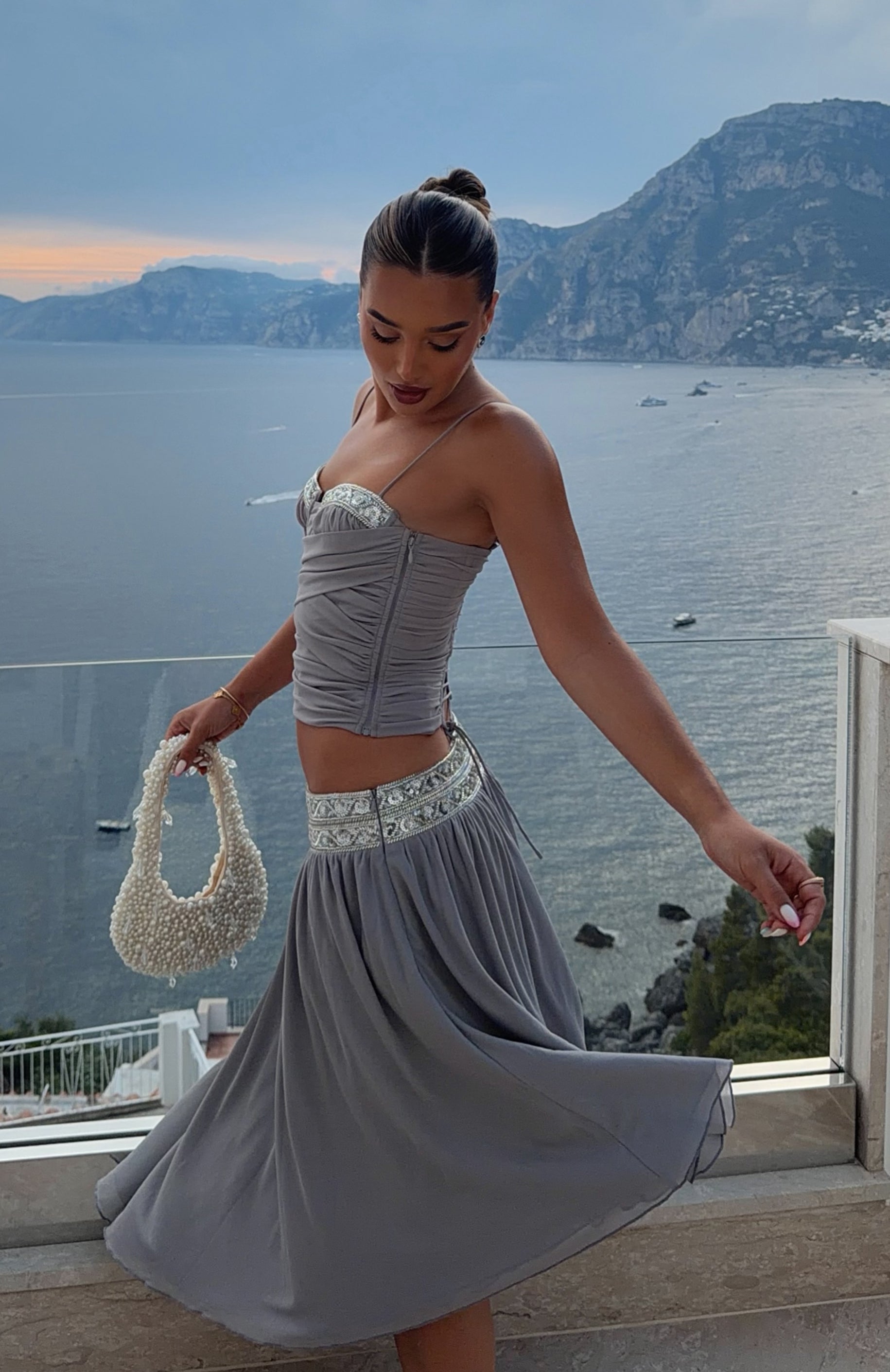 Angelina Bustier Dove | White Fox Boutique