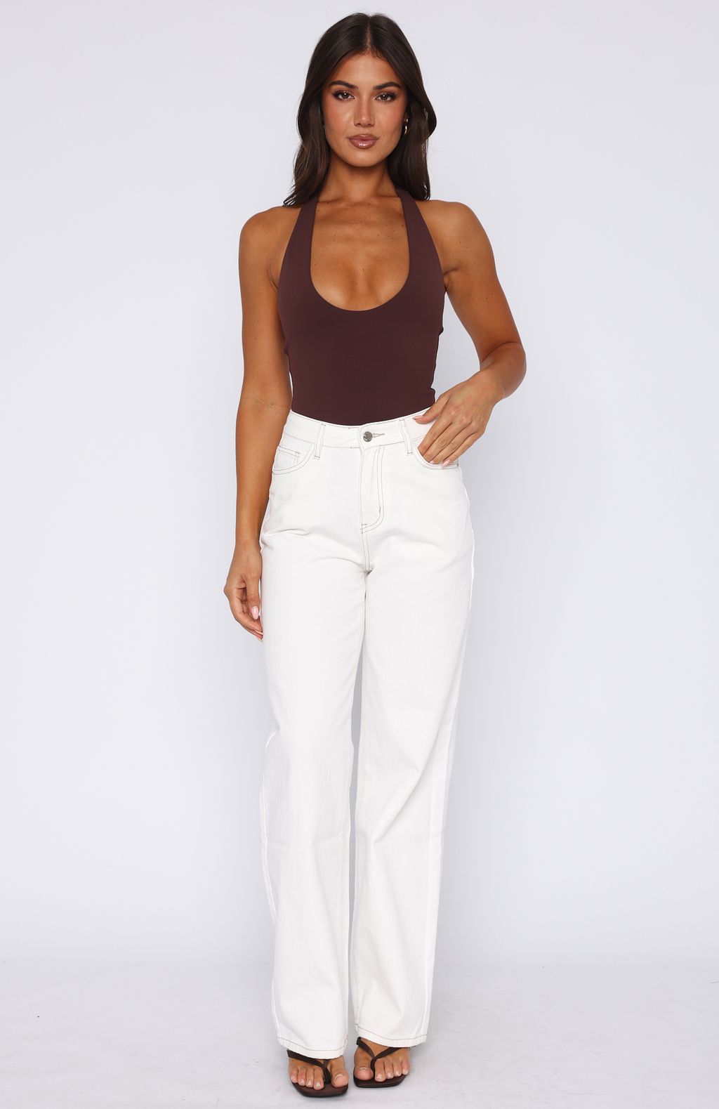 High Waisted Wide Leg in Optic White