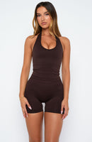 Grit Seamless Active Tank Dark Chocolate