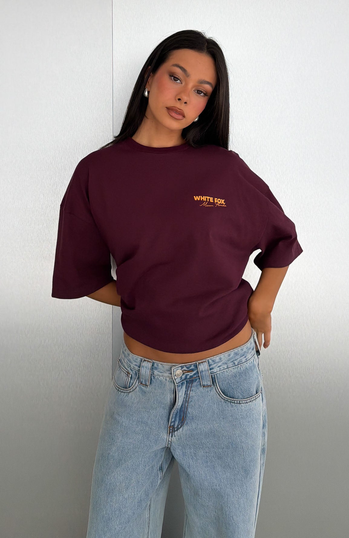 Give It Time Oversized Tee Plum | White Fox Boutique
