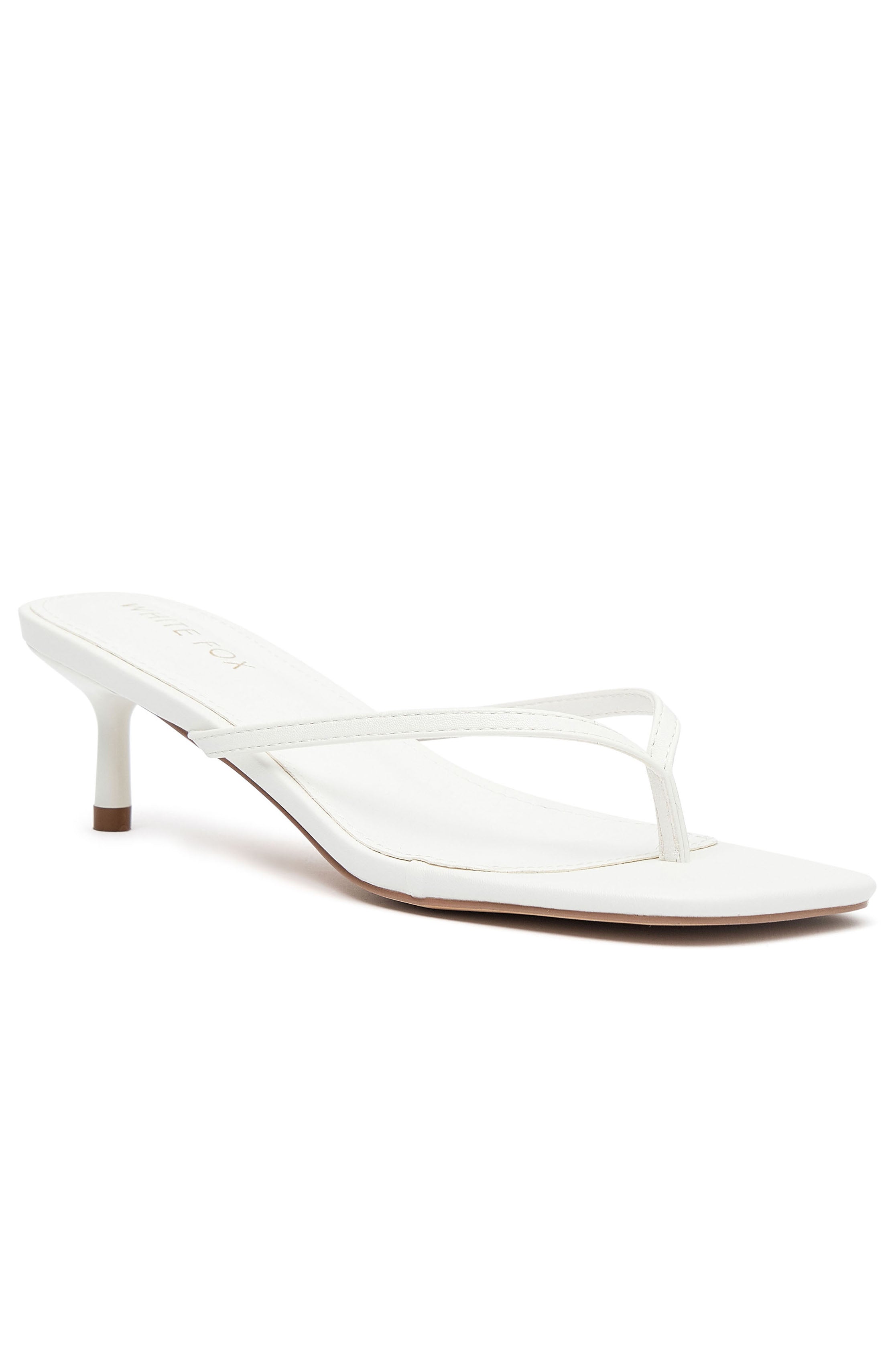 Hamptons Thong Heels White White Fox Boutique - Main Image
