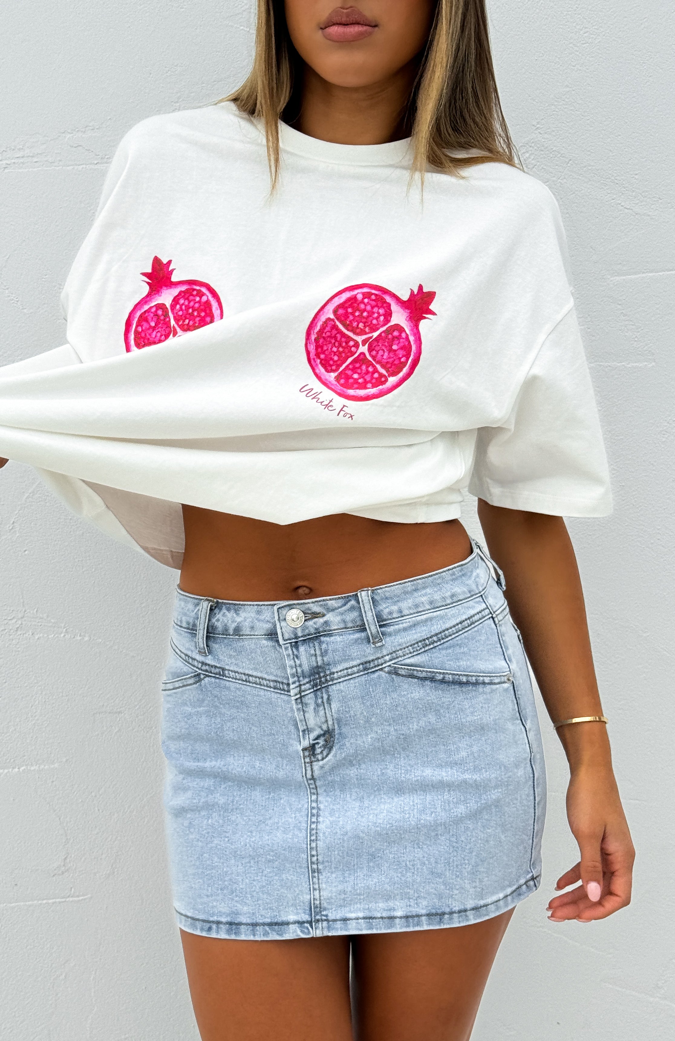 Denim Mini Skirt Jean Skirt With White Shirt Let's Get Away Denim