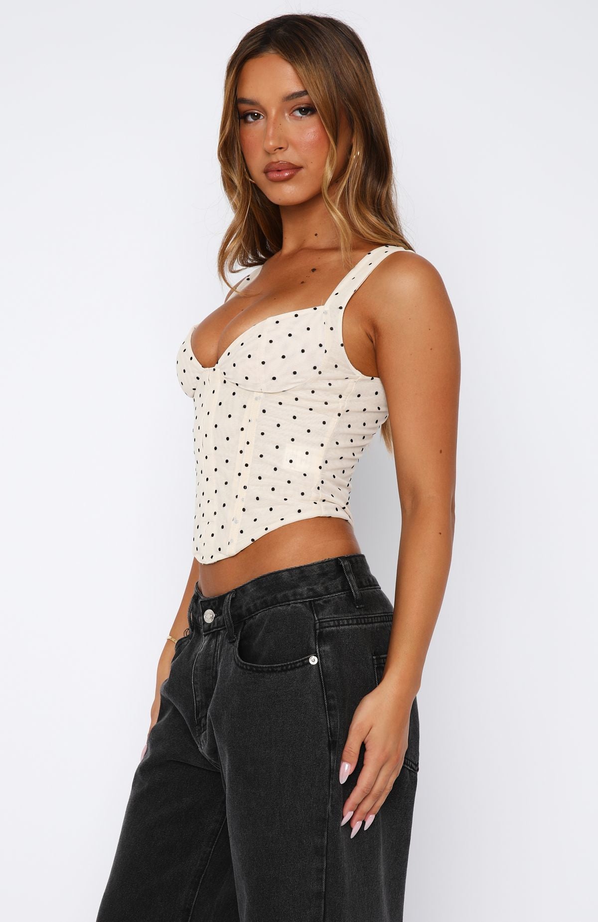polka dot bustier