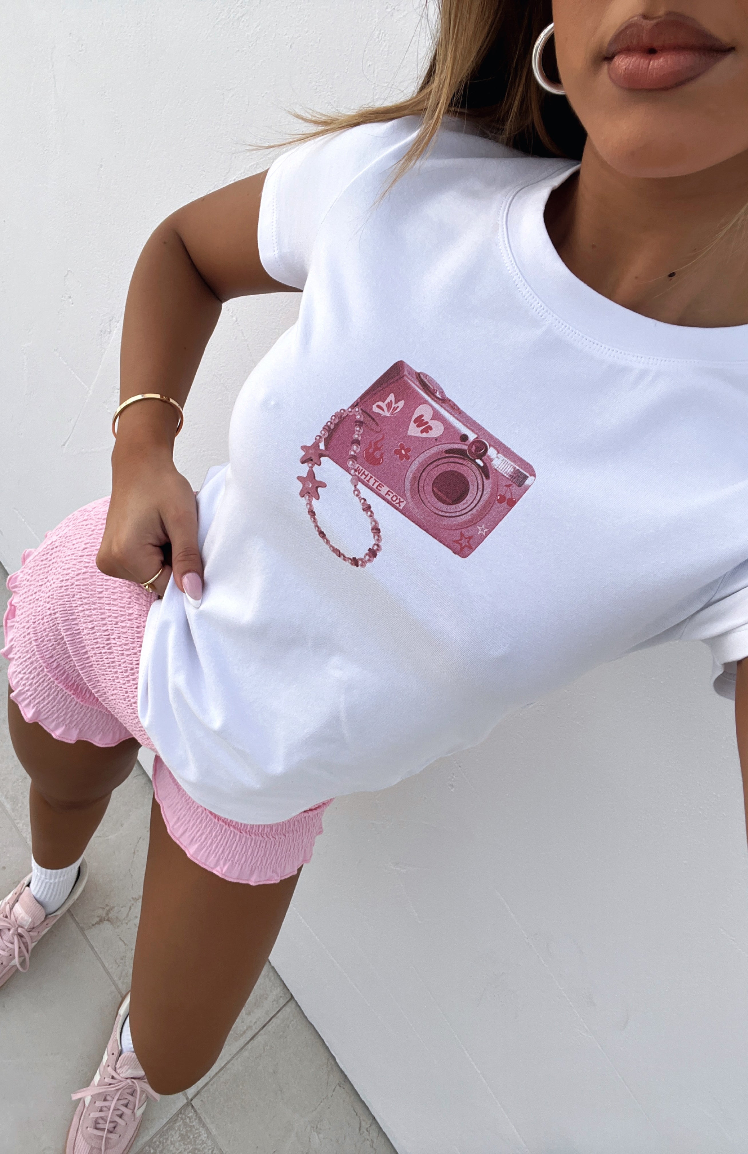 Pictures Of Me & You Baby Tee White | White Fox Boutique