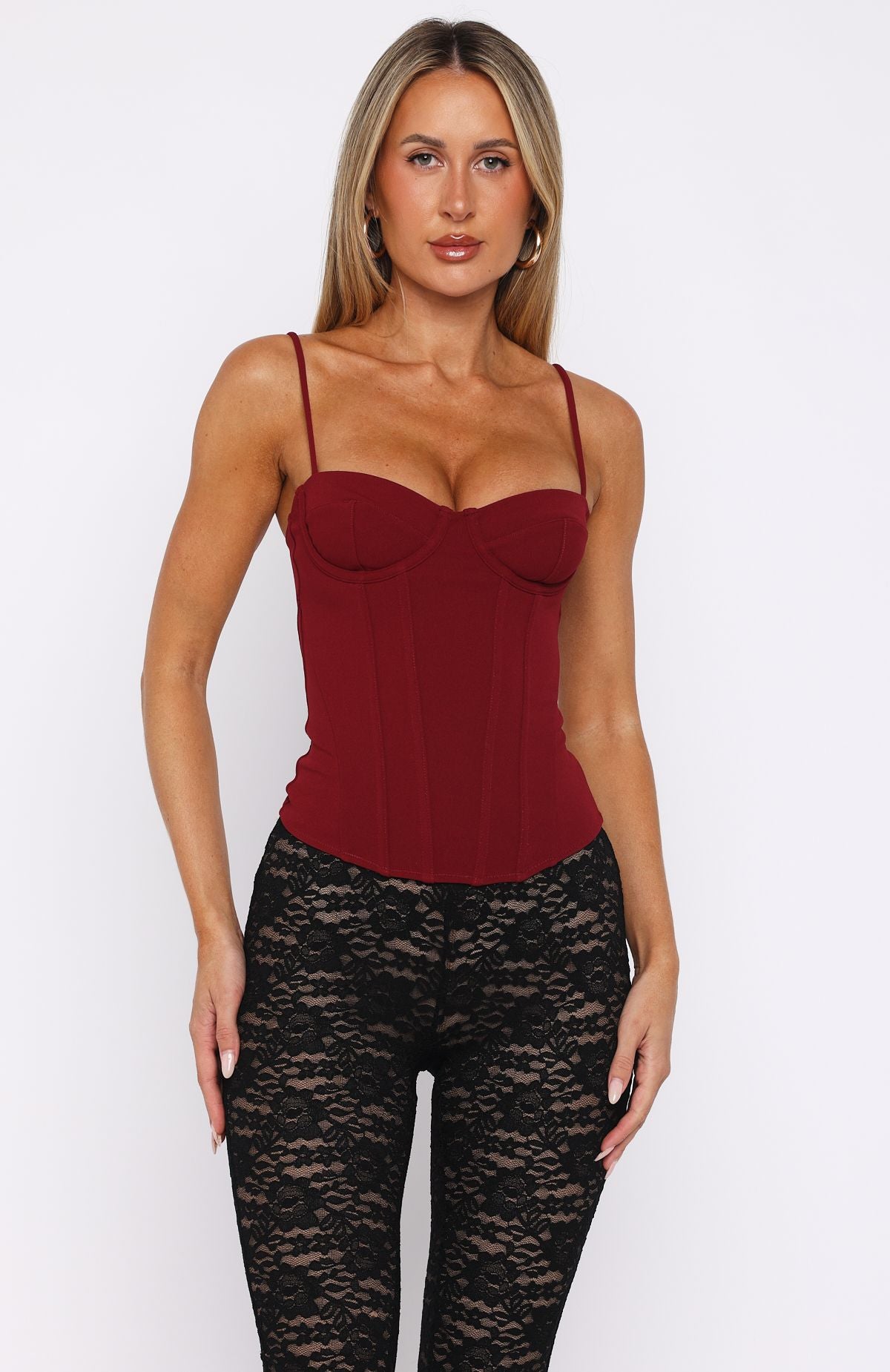 Moonlight Dance Bustier Wine | White Fox Boutique