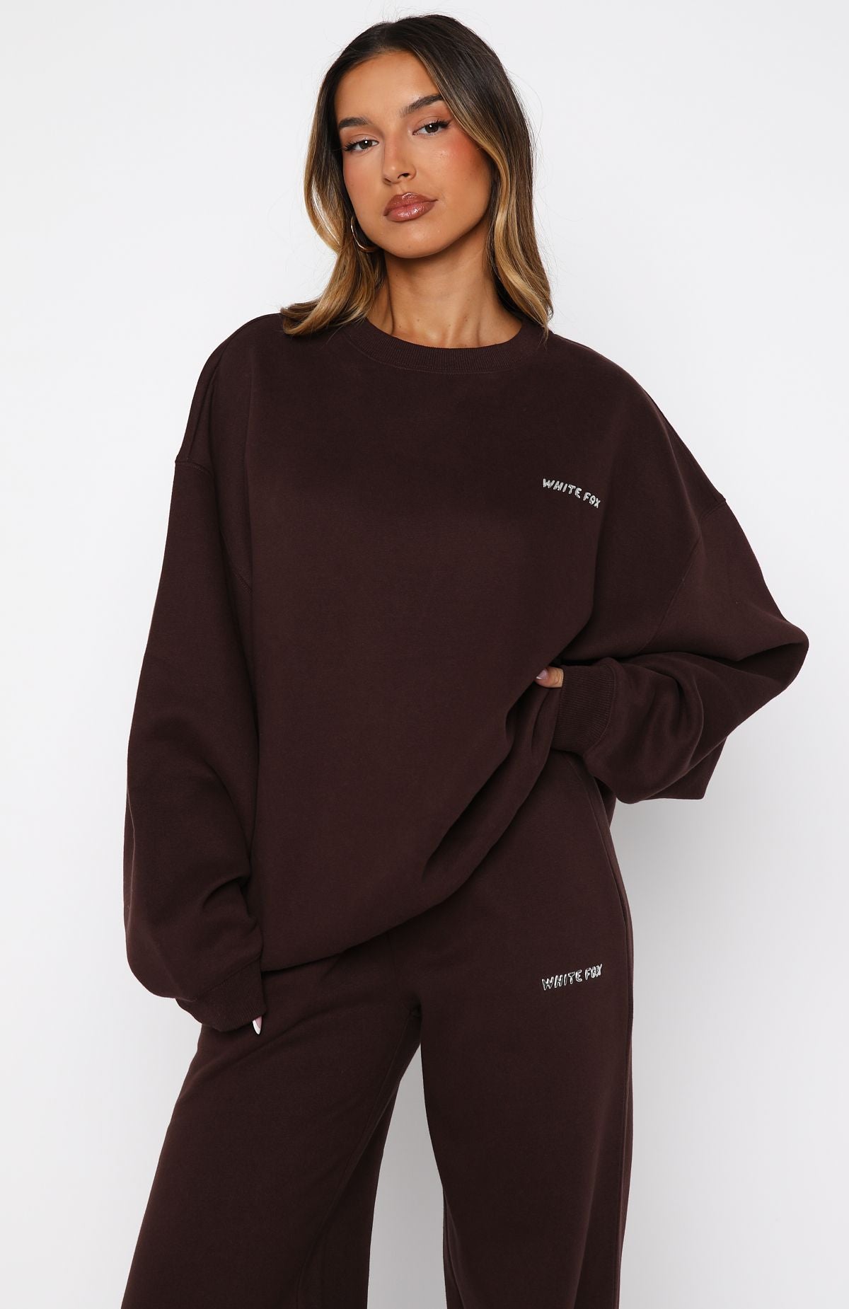 Test Drive Oversized Sweater Chocolate | White Fox Boutique