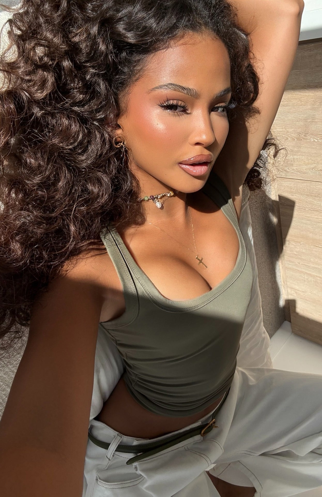 Chill Vibes Tank Top Khaki | White Fox Boutique