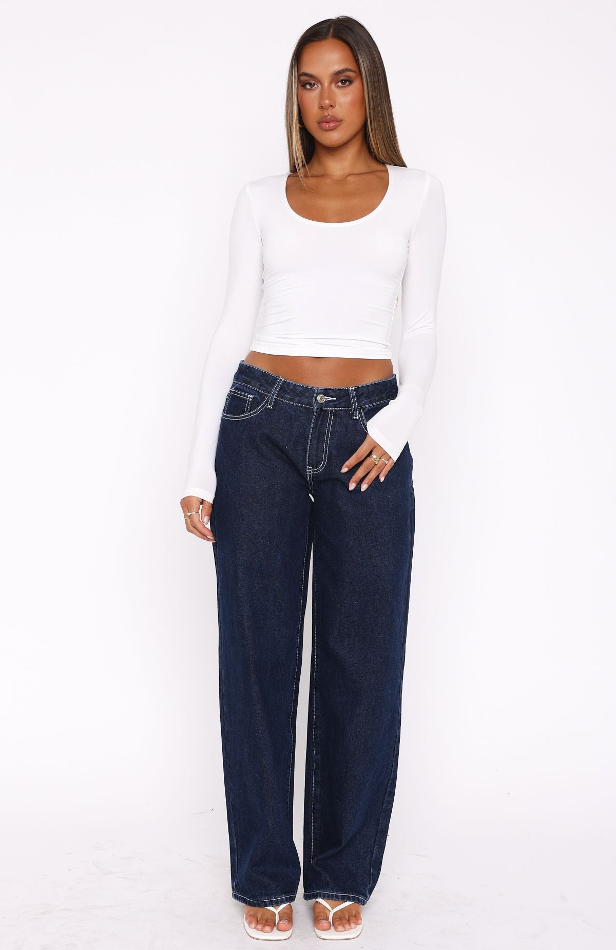 Indigo Ease High Rise Wide Leg Jeans - BACK IN STOCK