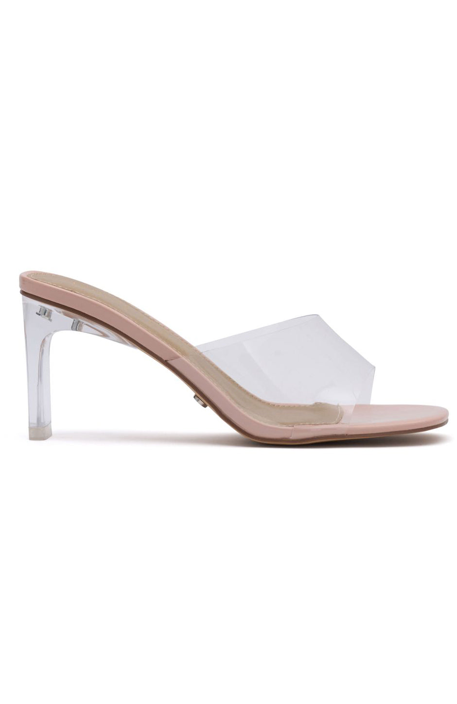 OHGA♡CLEAR MULE Transparent slash mules with plexiglass - GEELIST
