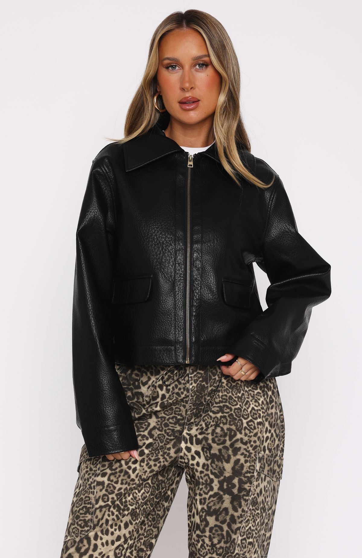 Nobody Told Me PU Jacket Black | White Fox Boutique Nobody Told Me PU Jacket Black | White Fox Boutique