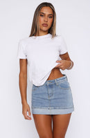 Charlotte Denim Mini Skirt Mid Blue