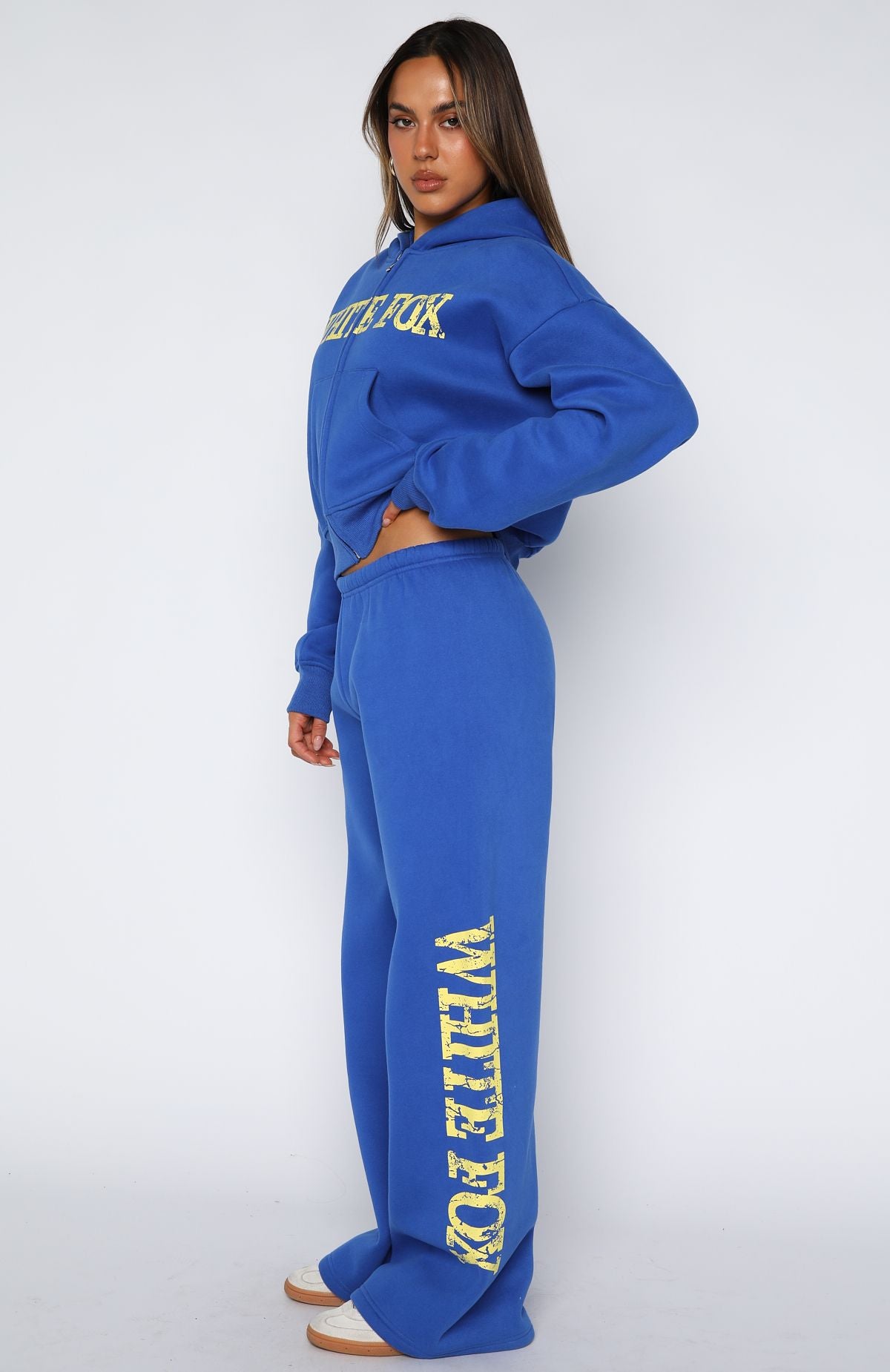 Blue Striped Active Sweatpants