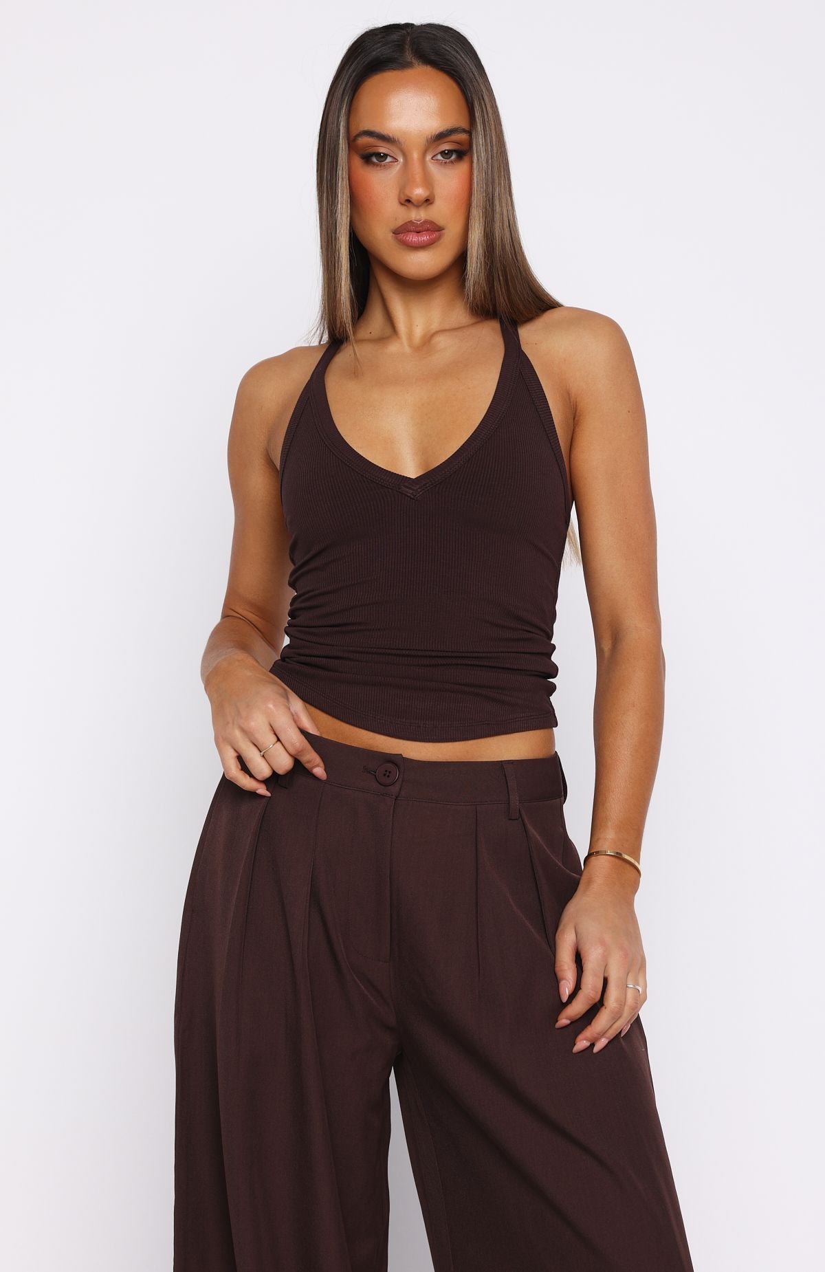 Figuring Out Feelings Tank Chocolate | White Fox Boutique