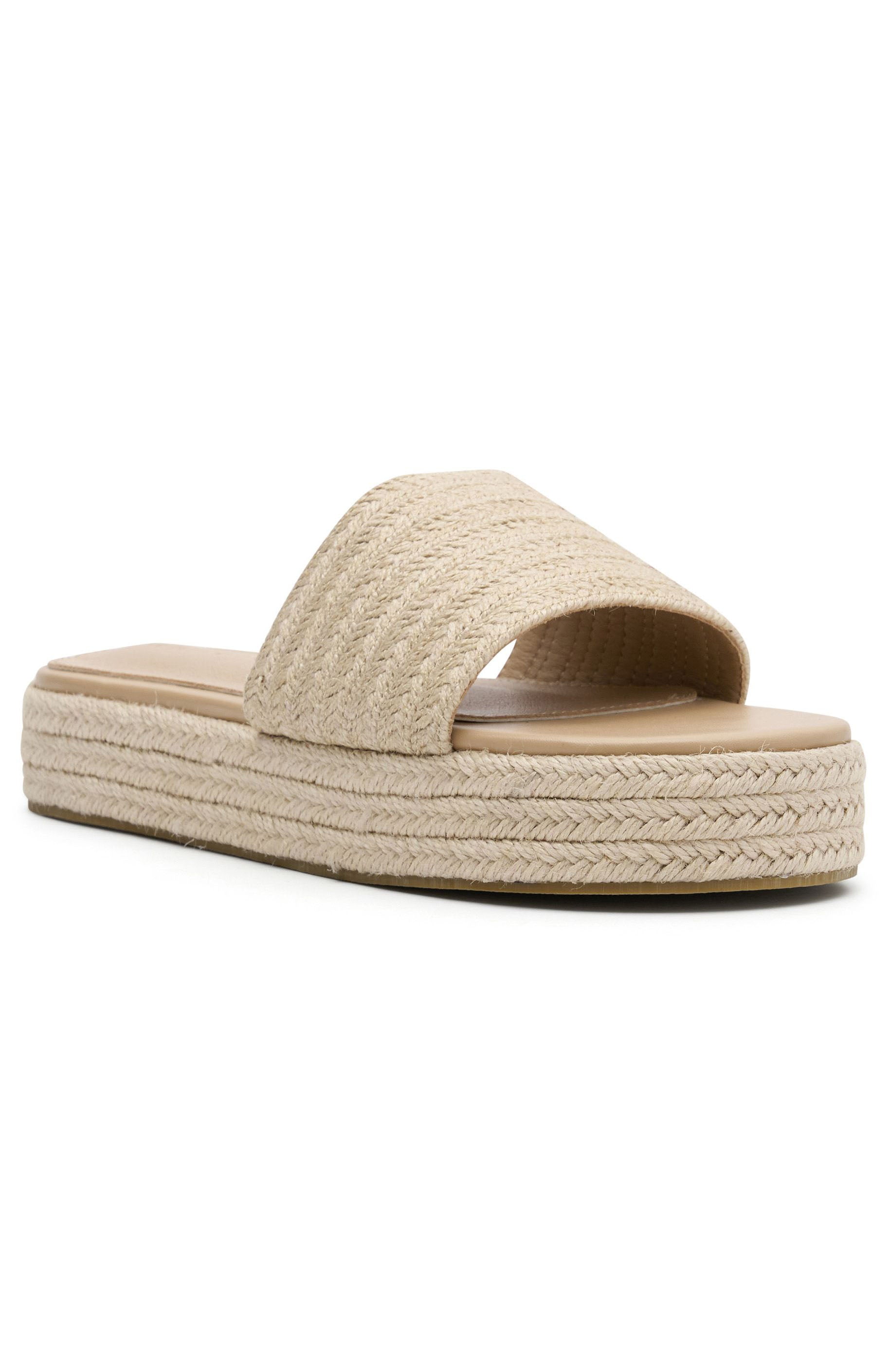 Lush Life Slides Natural Woven | White Fox Boutique