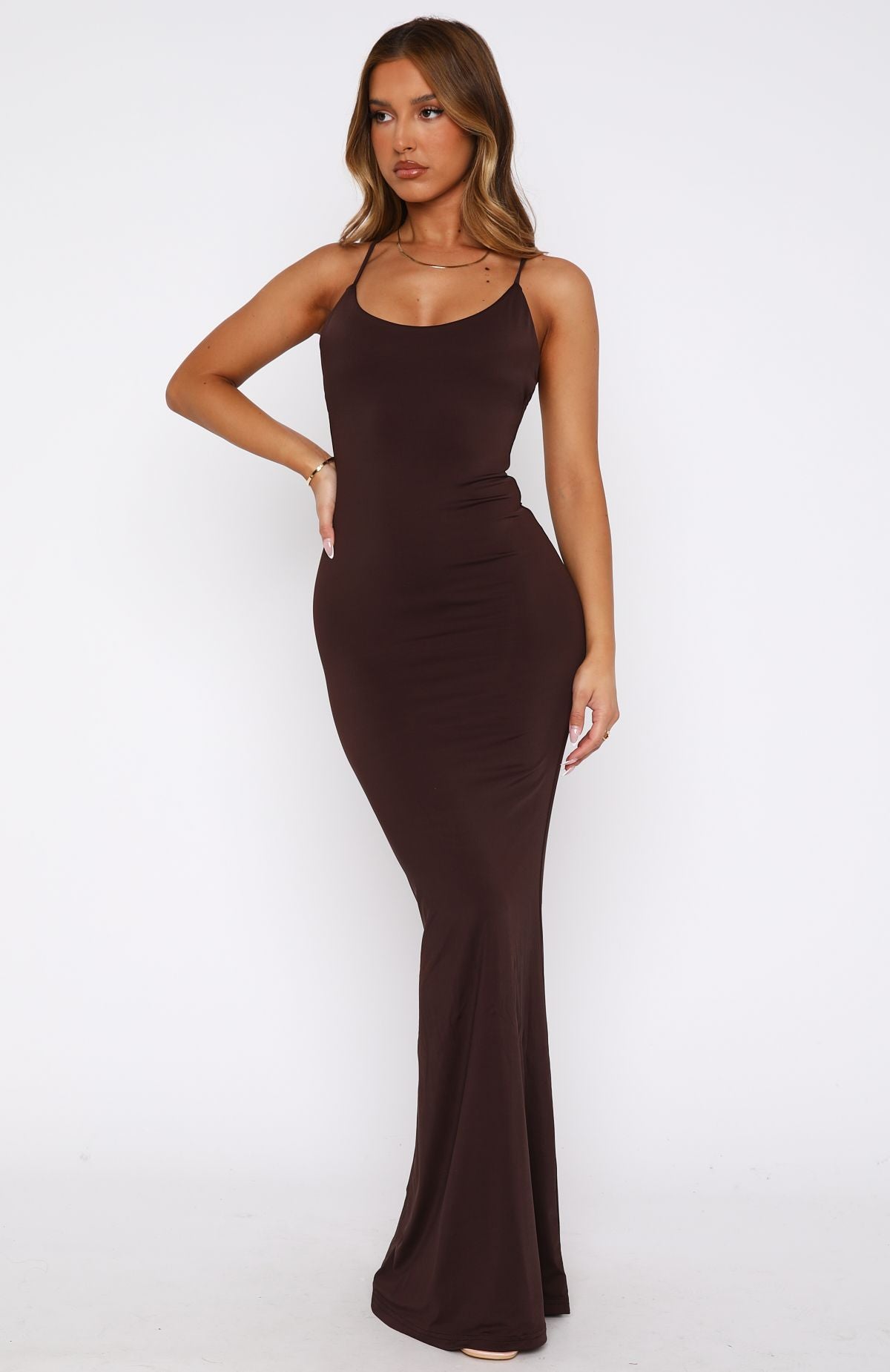 Vacation Vibes Maxi Dress Chocolate | White Fox Boutique