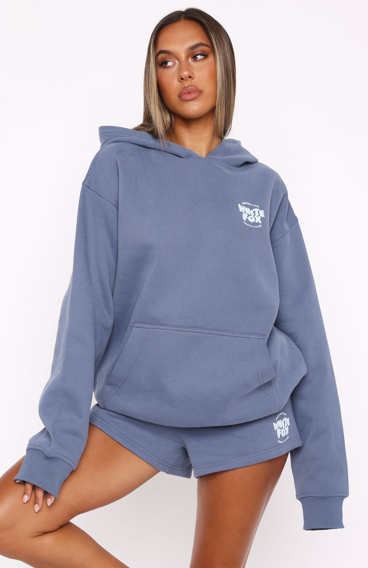With Love For You Oversized Hoodie Ocean | White Fox Boutique