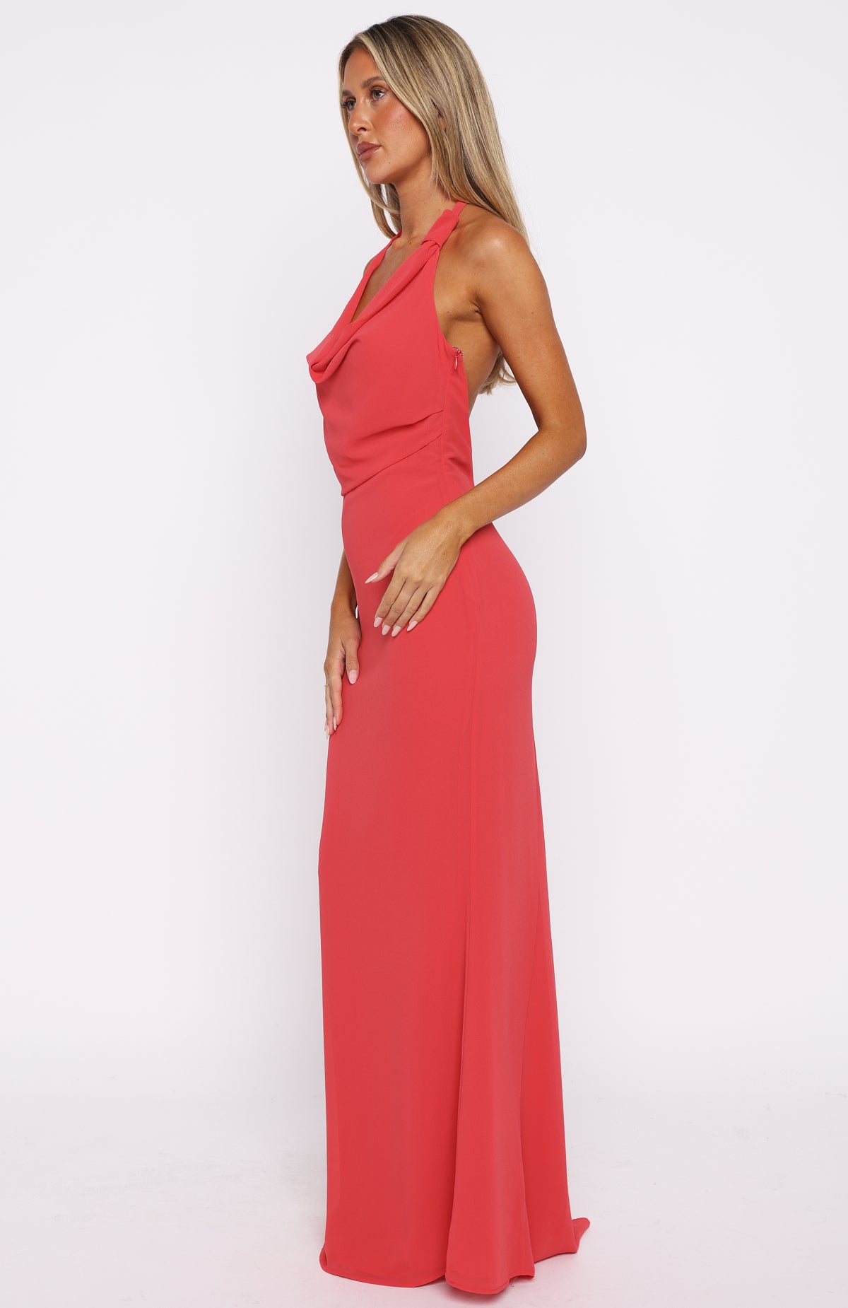 Always In Mode Halter Maxi Dress Vivid Red | White Fox Boutique Always In Mode Halter Maxi Dress Vivid Red | White Fox Boutique