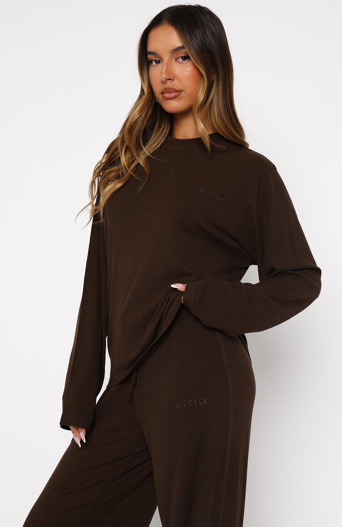 Lounge Long Sleeve: Oatmilk/Forest