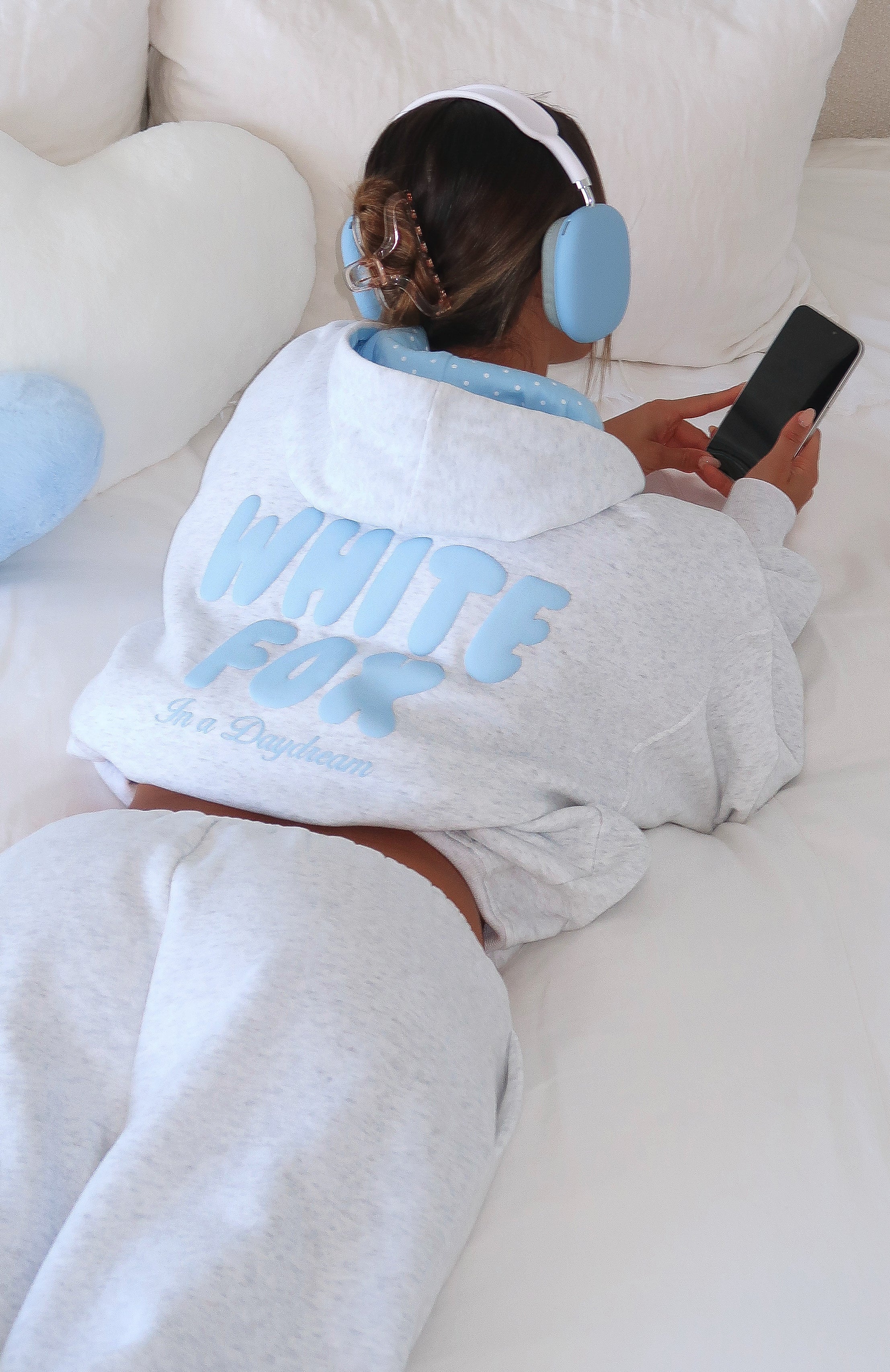 Daydreamers Nadia Oversized Hoodie Grey Marle | White Fox Boutique