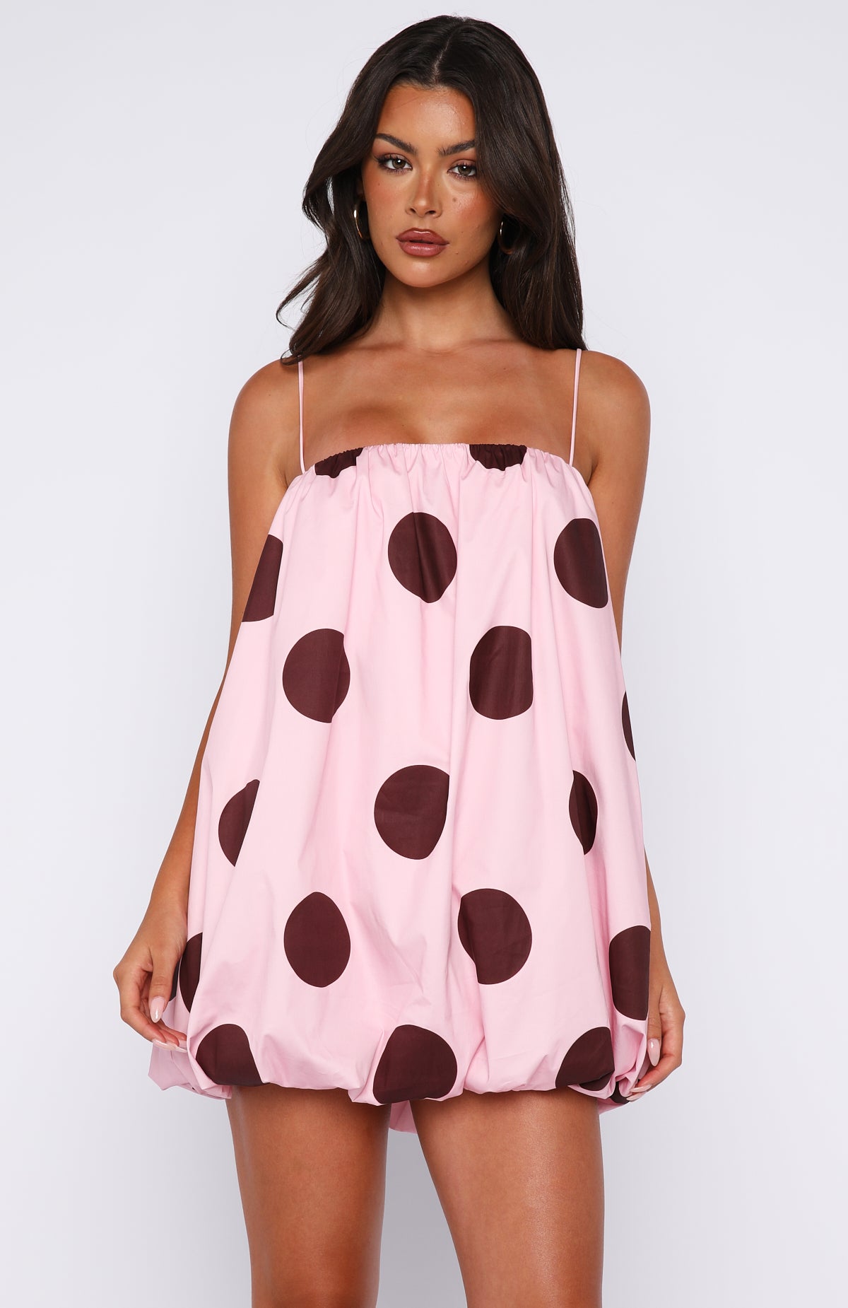 Gravity Lost Mini Dress Pink Polka Dot | White Fox Boutique