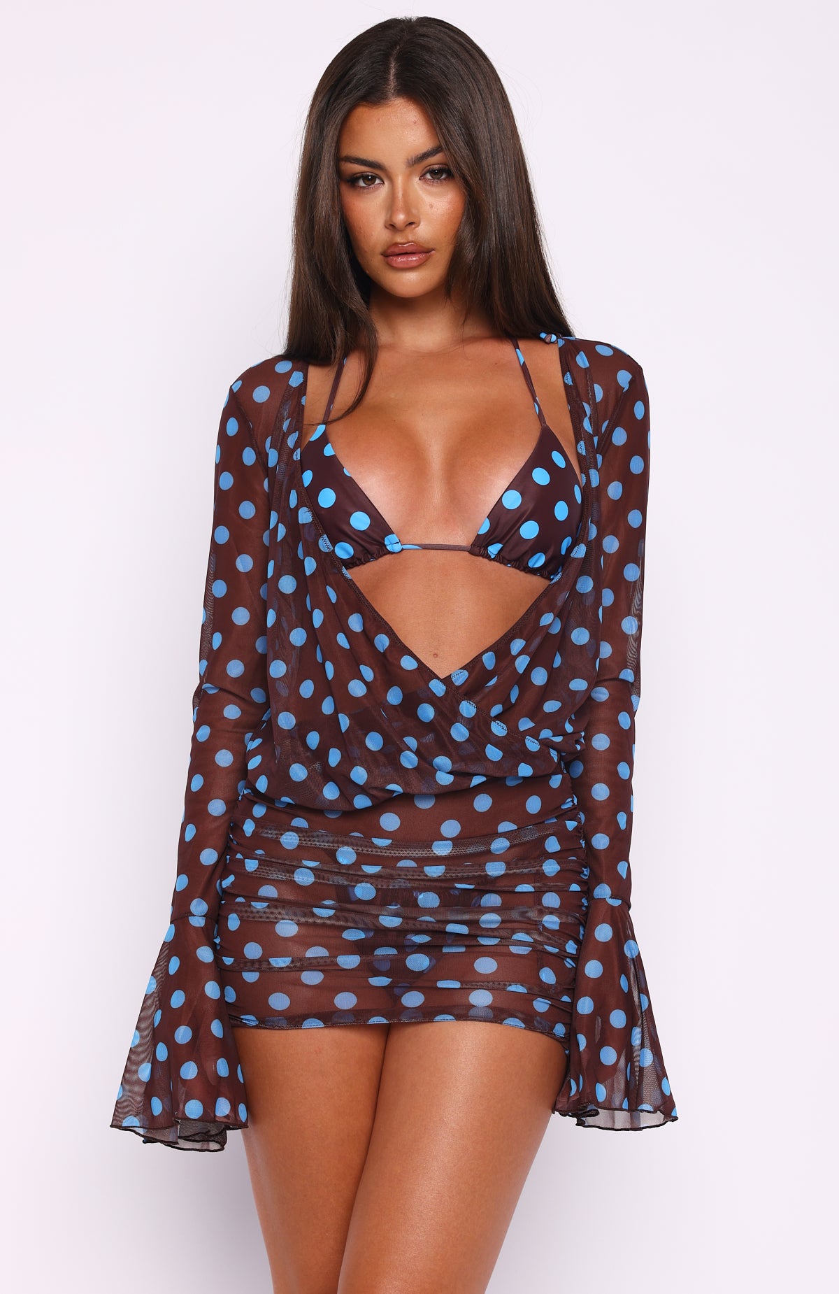 knee length dresses for ladies Polka Dot Midi Dress main image 1