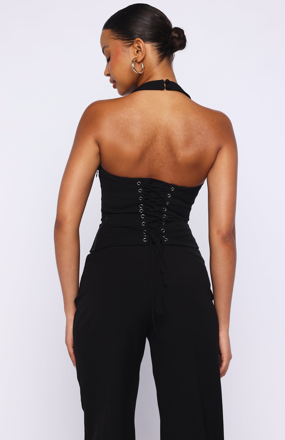 He Said She Said Bustier Black | White Fox Boutique