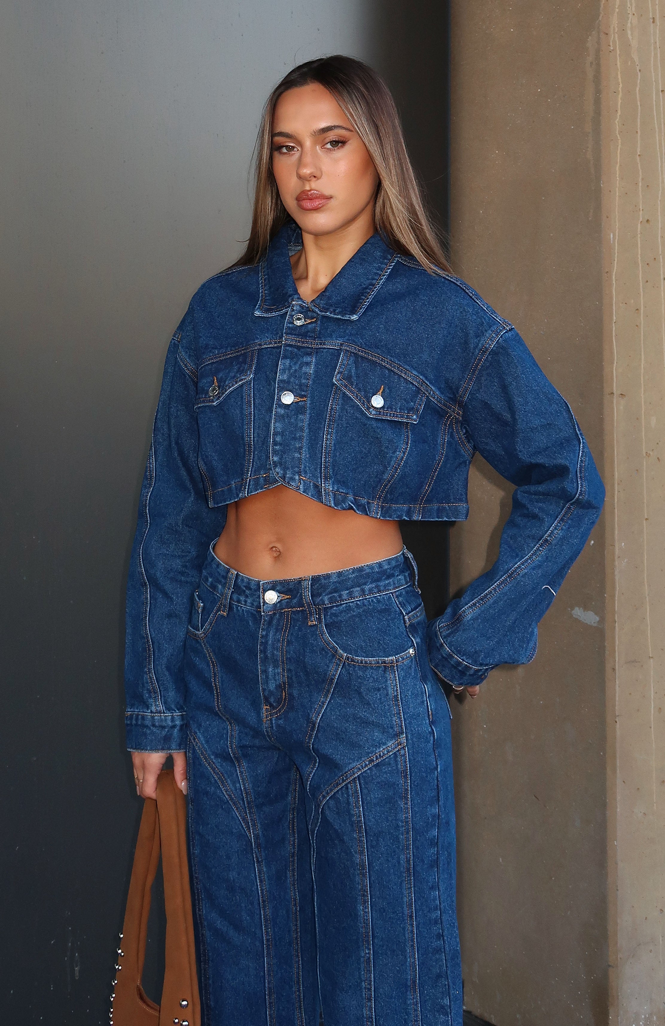 Love You Again Denim Jacket Dark Blue | White Fox Boutique