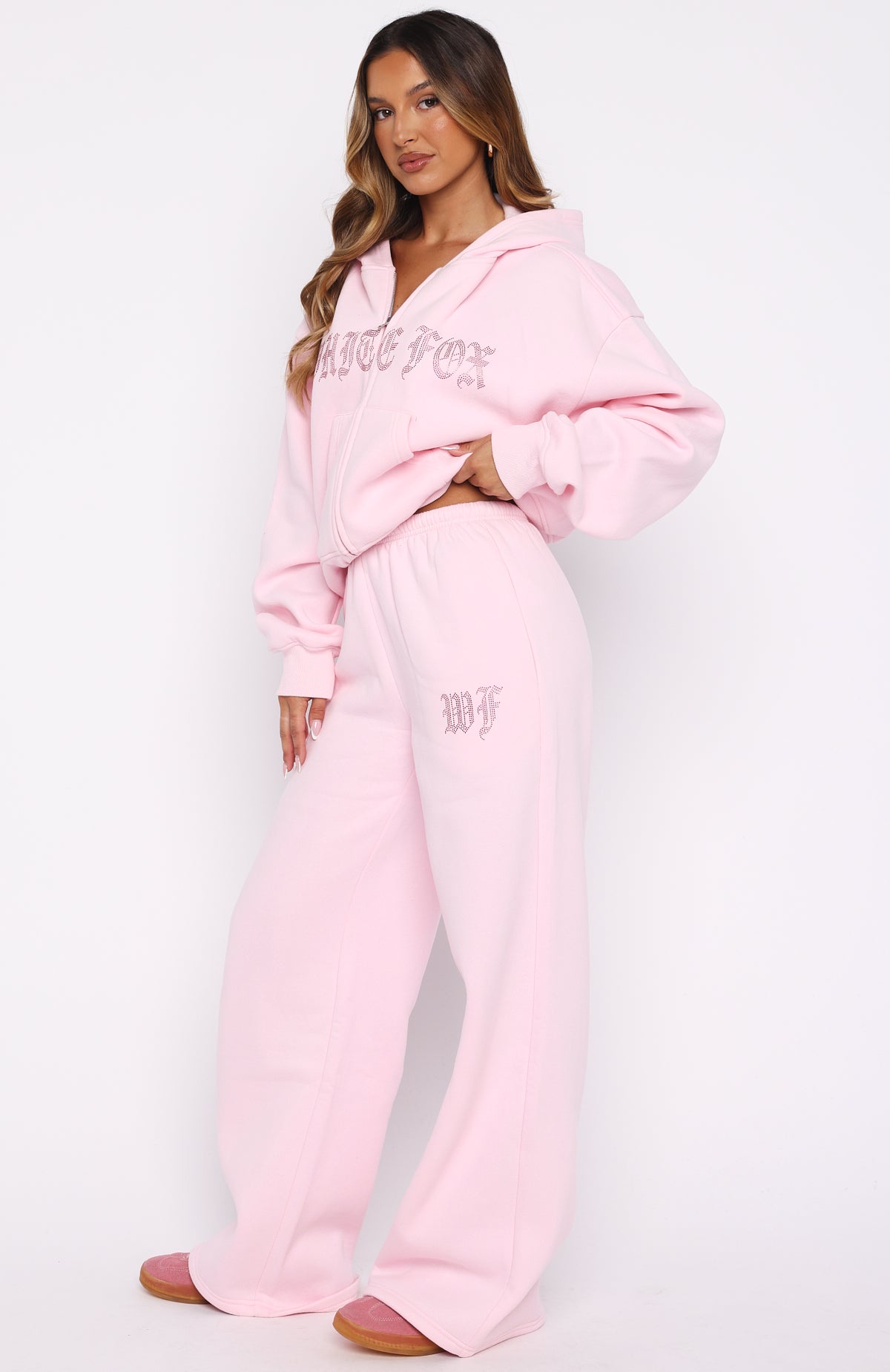 Lucky Ones Wide Leg Sweatpants Pink | White Fox Boutique
