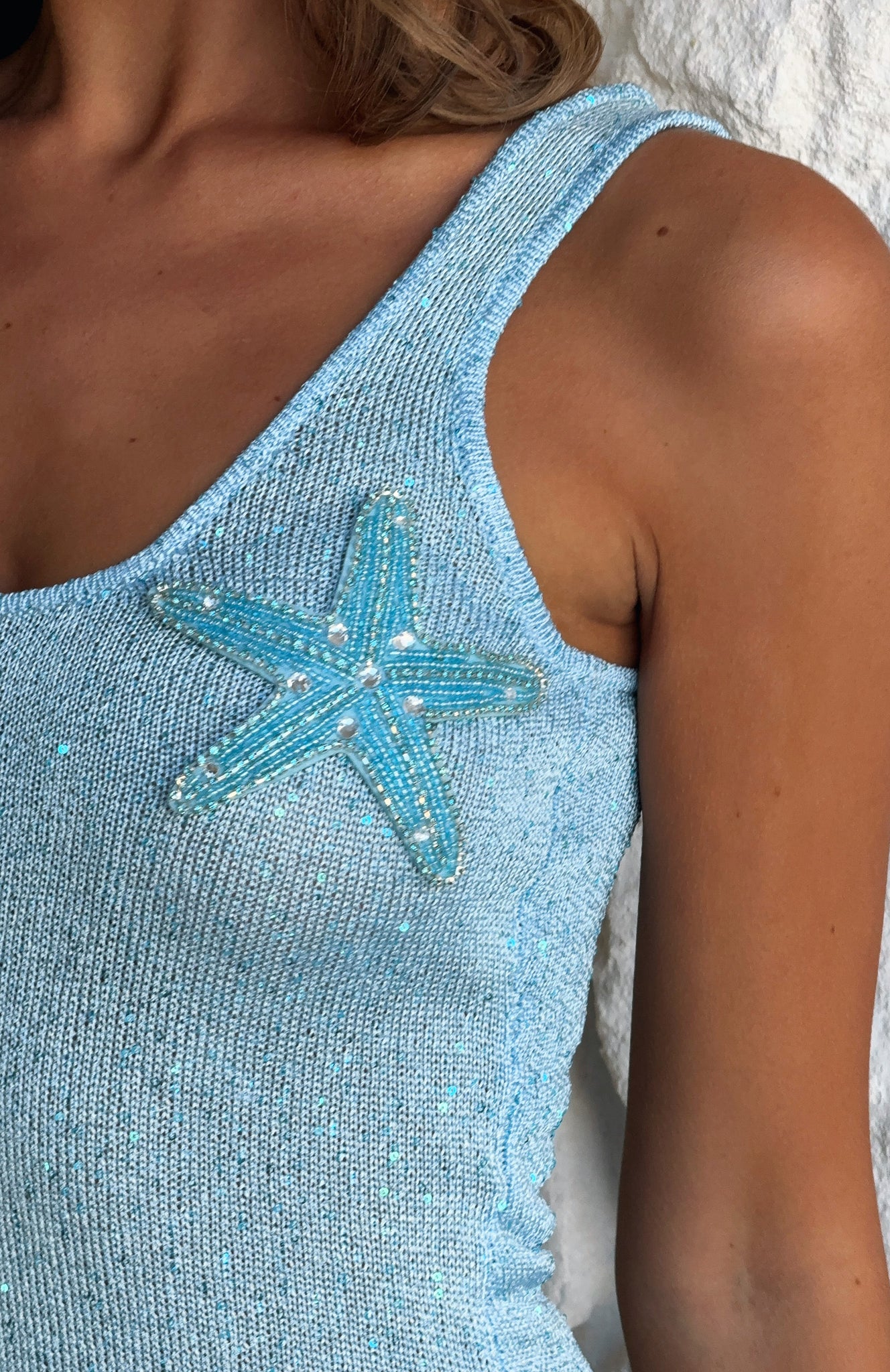 Marine Mist Sequin Knit Maxi Dress Blue | White Fox Boutique Marine Mist Sequin Knit Maxi Dress Blue | White Fox Boutique