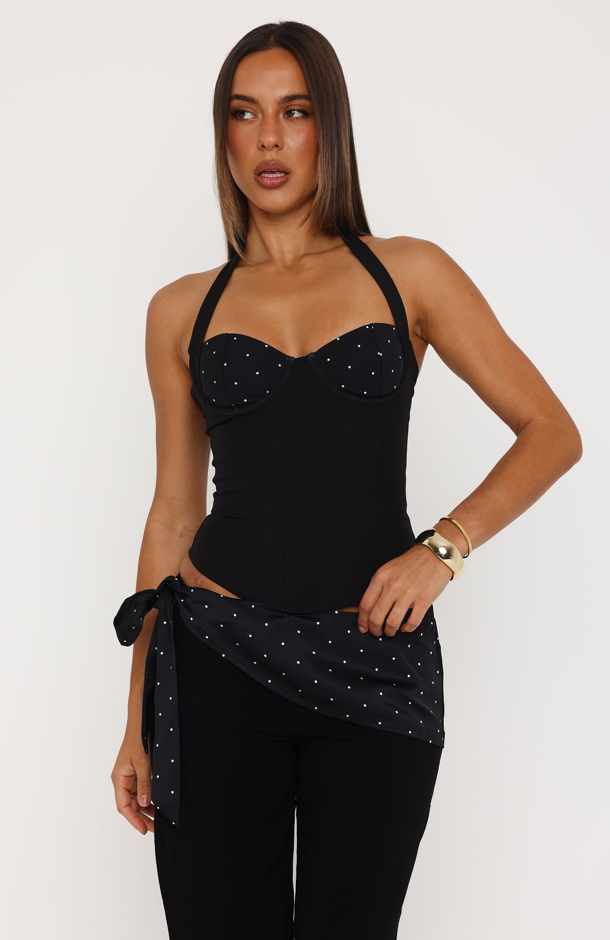 Night Kiss Bustier Black | White Fox Boutique
