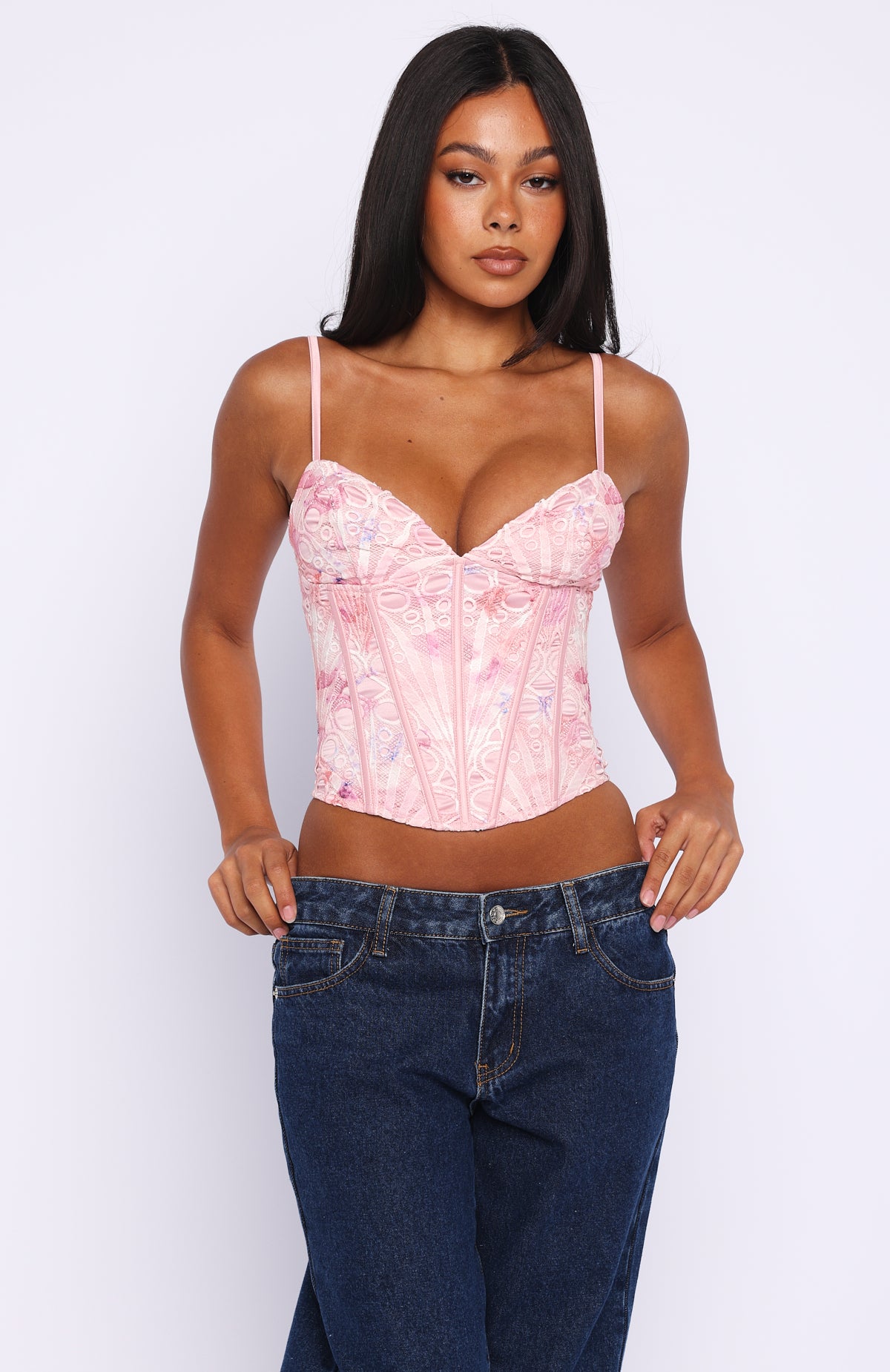 Resort Getaway Bustier Pink | White Fox Boutique