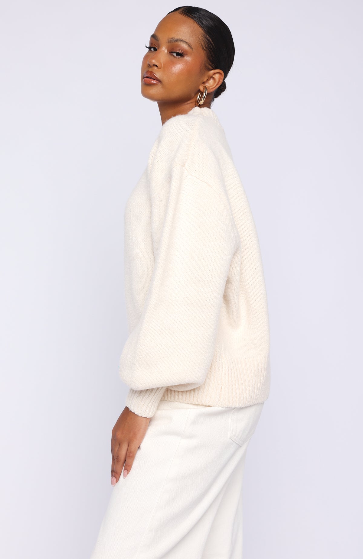 ニット/セーター THE SHISHIKUI eyelet ha / OFF WHITE Cozy In Knit Sweater Mini Dress - Cream – Hazel & Olive
