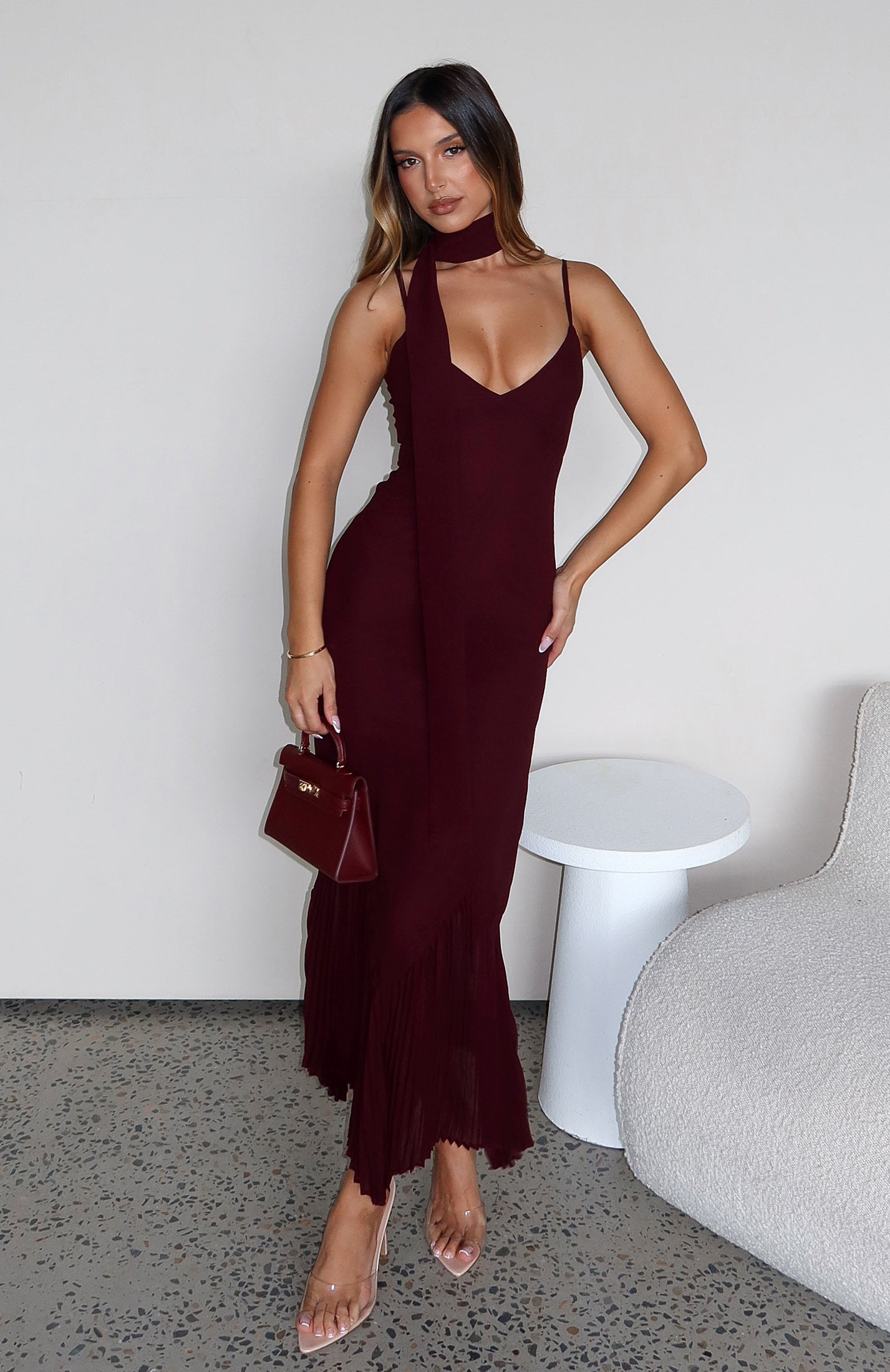 See You Later Maxi Dress Burgundy | White Fox Boutique