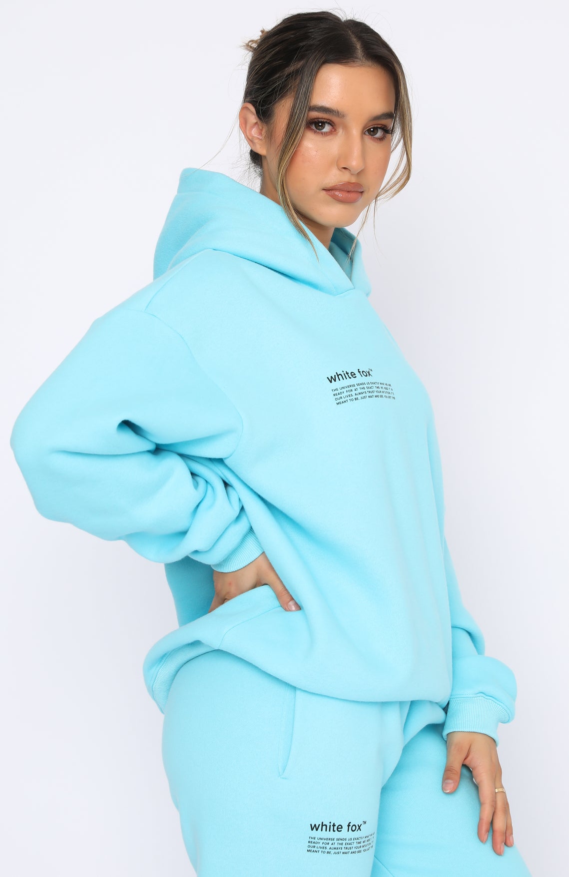 She's A Baddie Hoodie Arctic Blue | White Fox Boutique