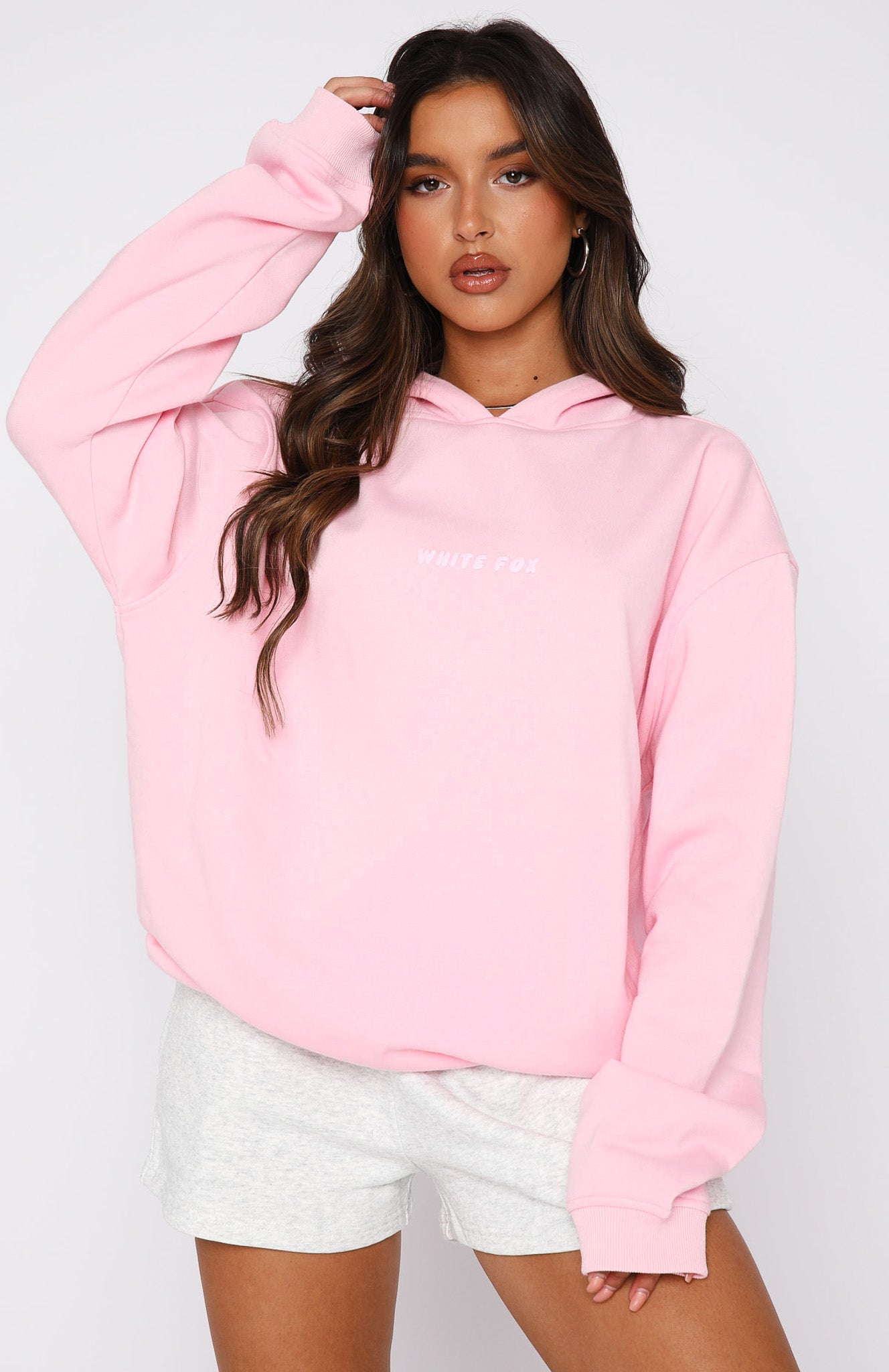Leisure Series Oversized Hoodie Posy White Fox Boutique Leisure Series Oversized Hoodie Posy White Fox Boutique