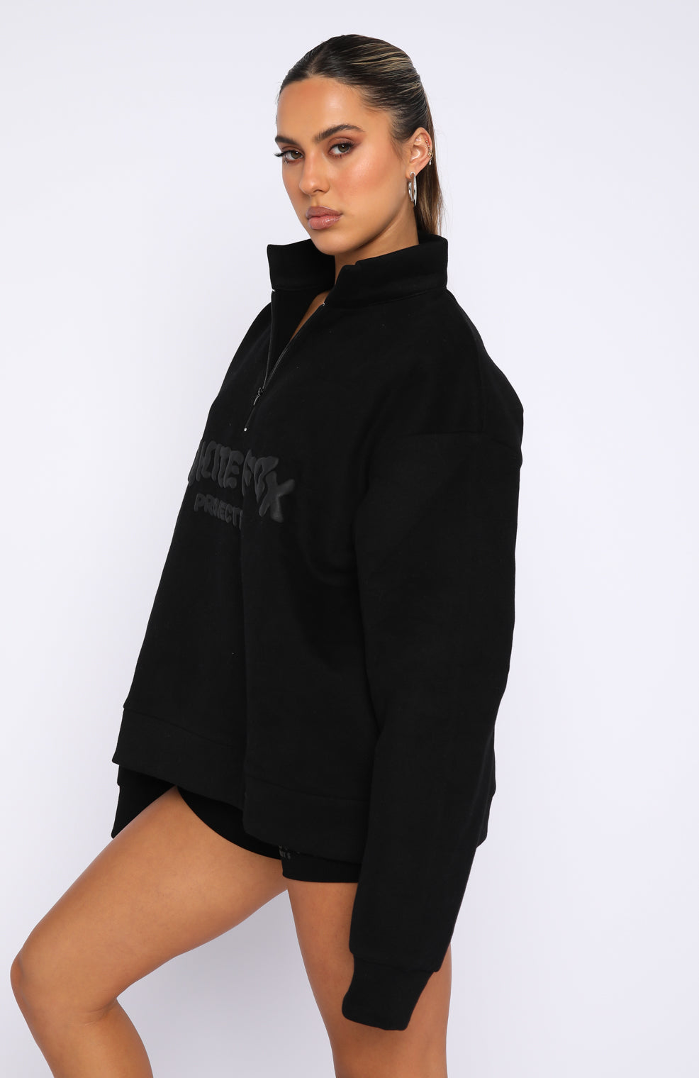 Half zip front on sale sweatshirt