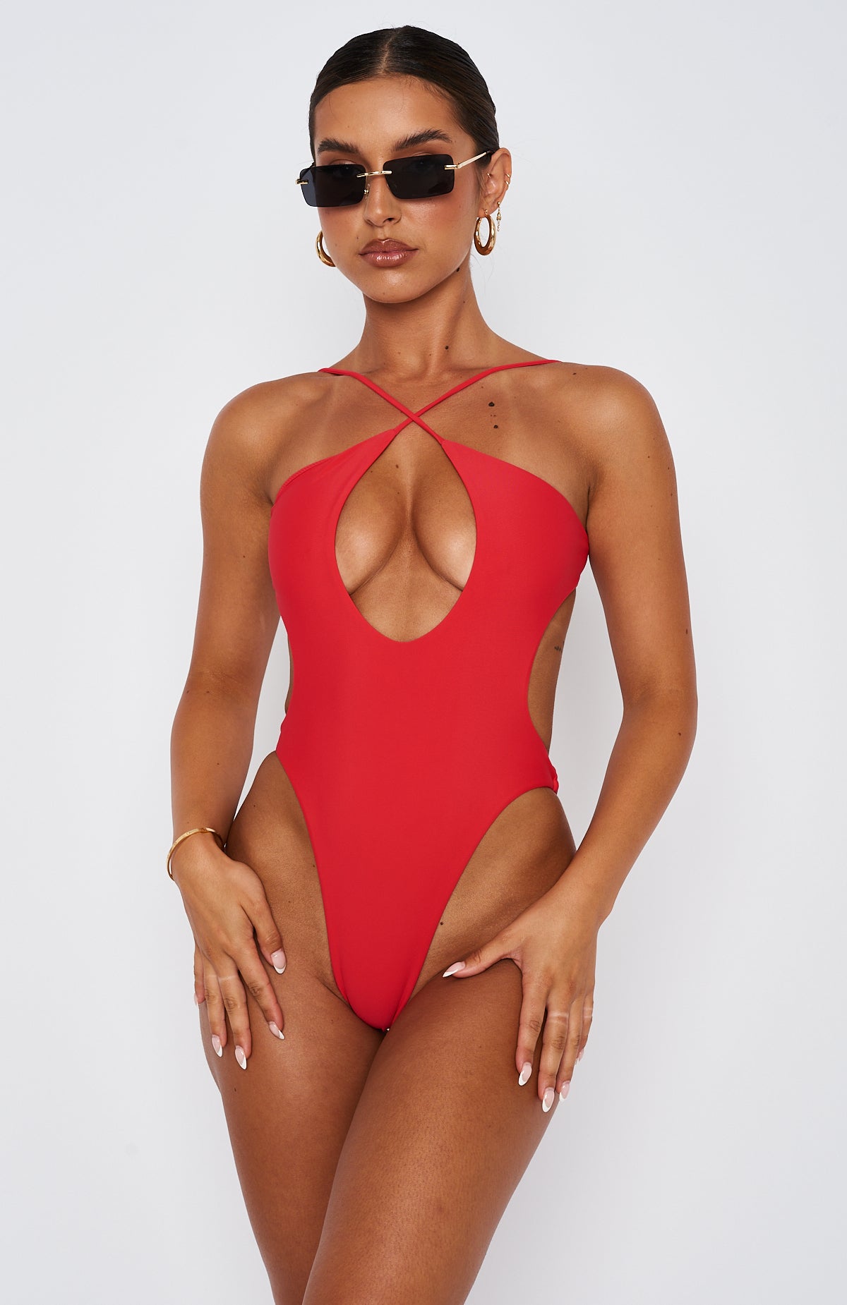 Colombia One Piece Red White Fox Boutique