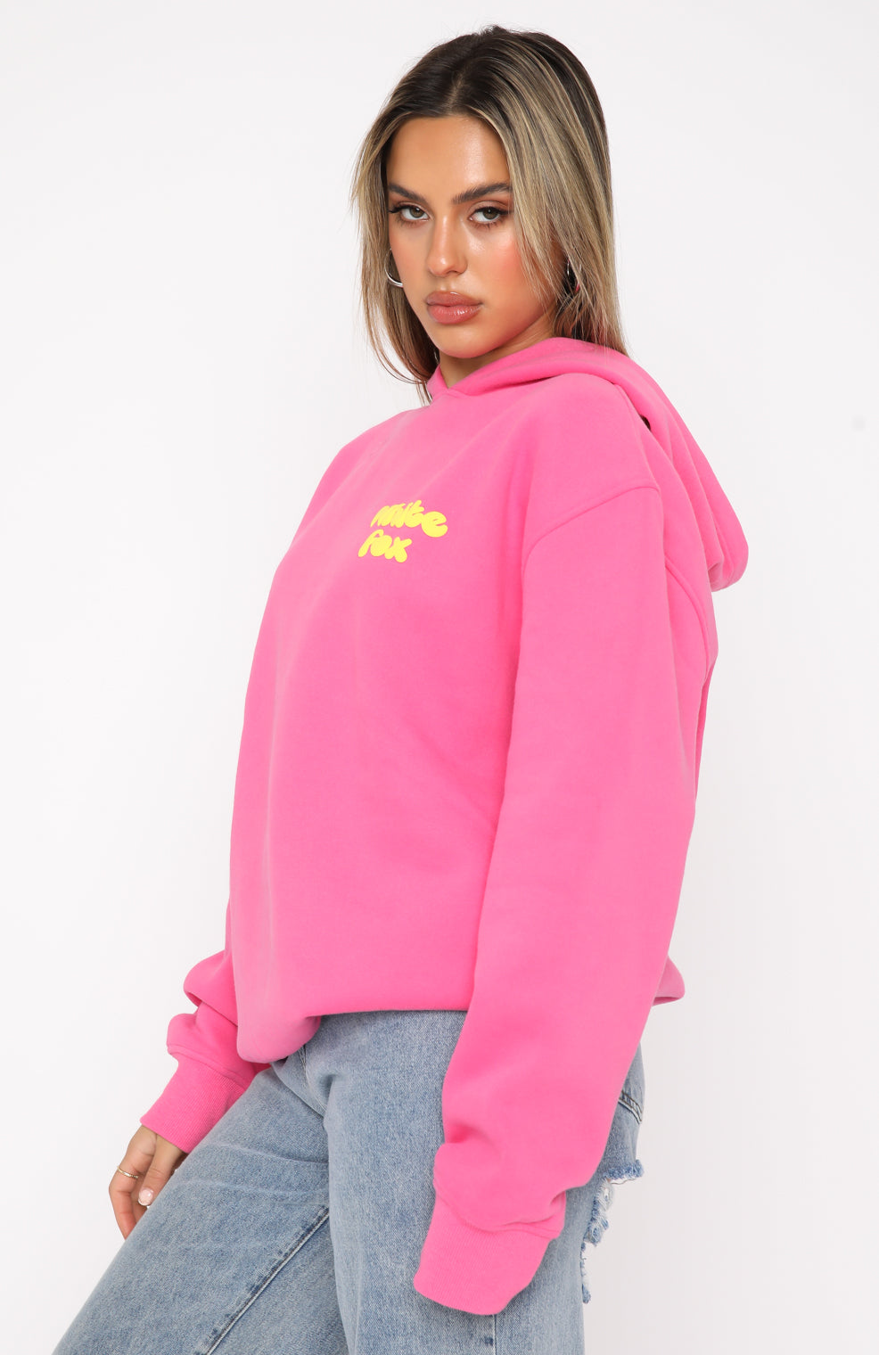 All The Feelings Hoodie Pink White Fox Boutique