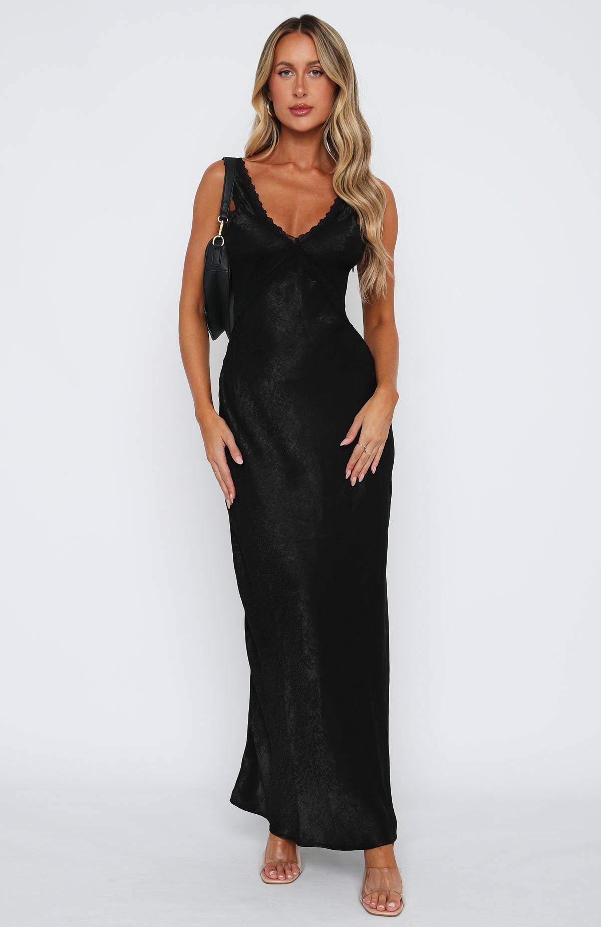 Event Ready Maxi Dress Black White Fox Boutique