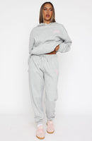 Love Me Tender Sweatpants Dark Grey Marle