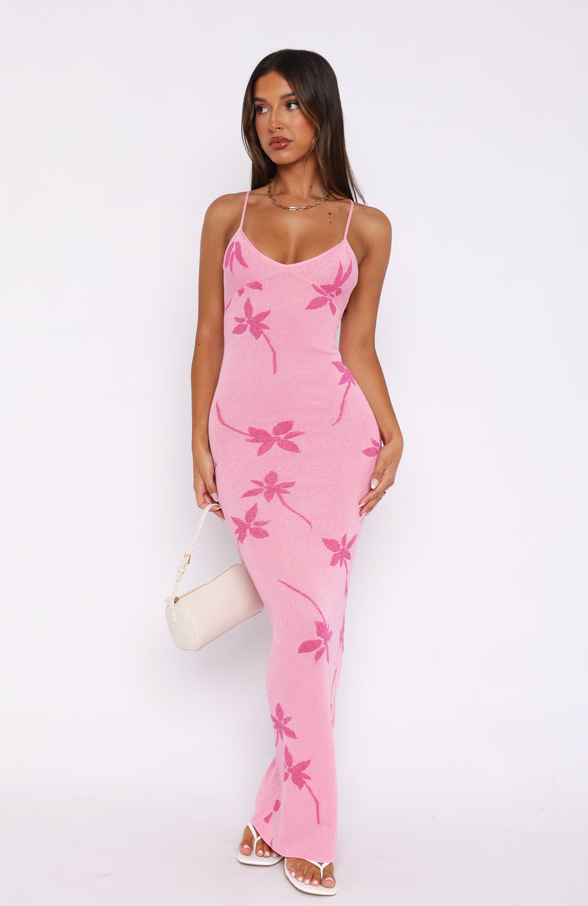 strapless open back dress Trust Issues Maxi Dress Pink